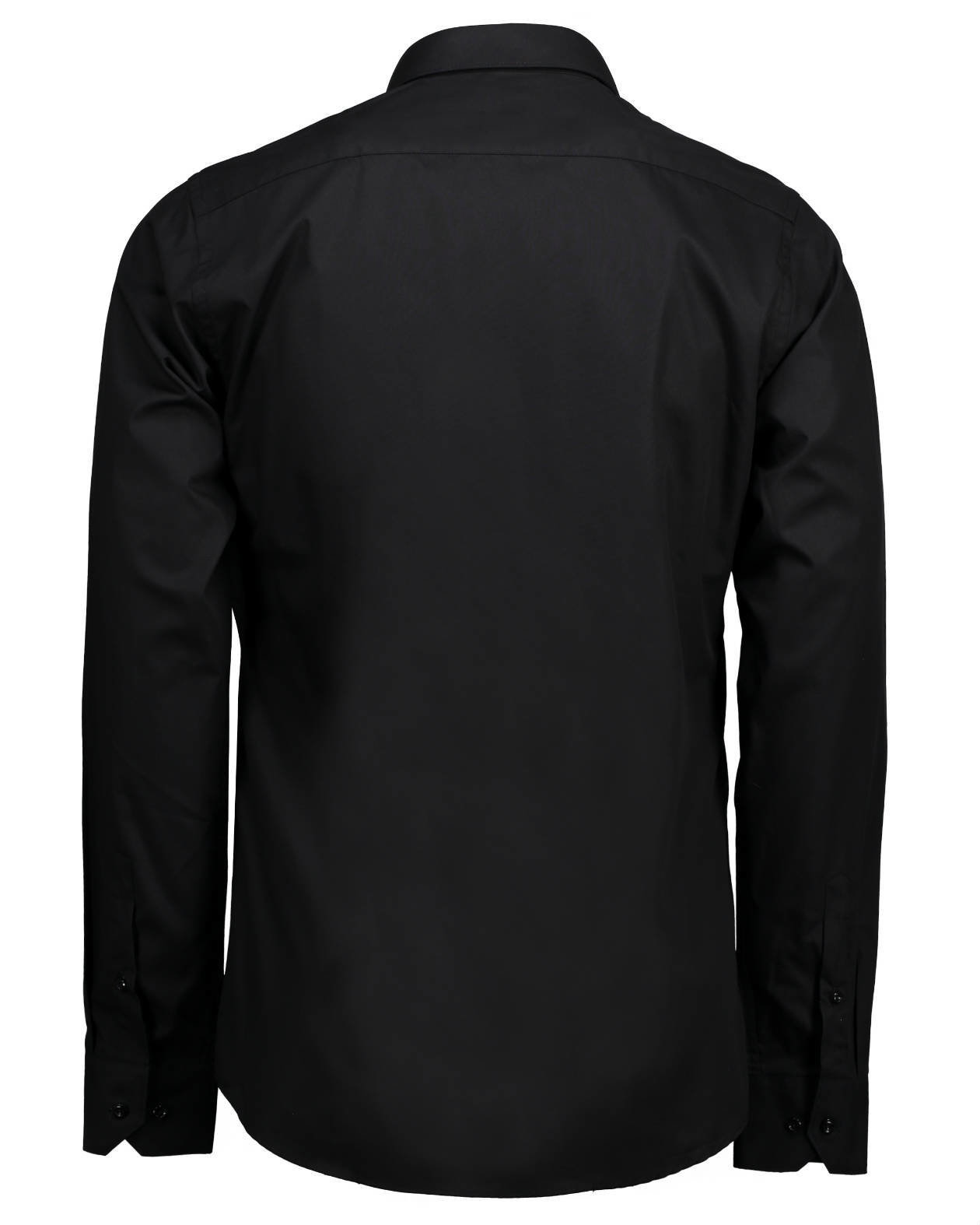 Seven Seas Poplin Slim fit skjorte, Sort, large image number 1