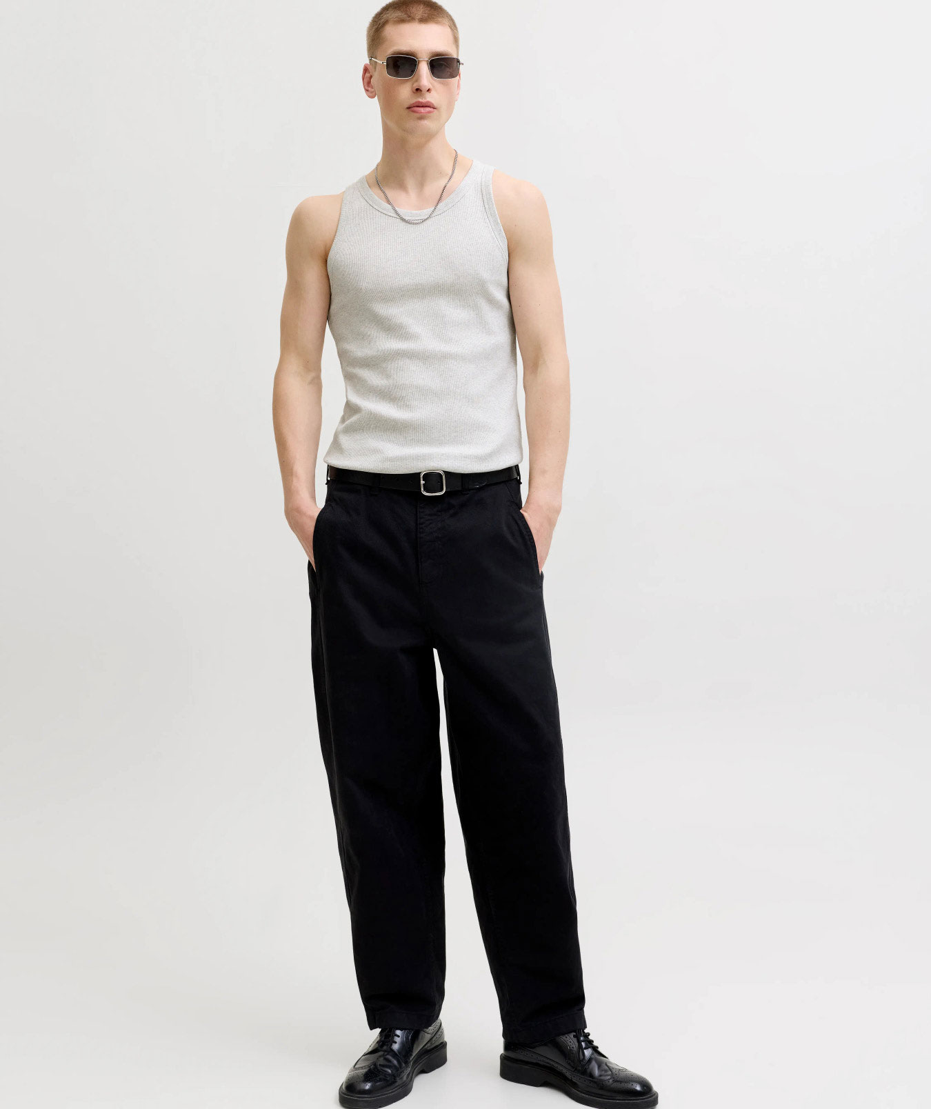 Jack & Jones JJEORGANIC singlet, White melange, large image number 6