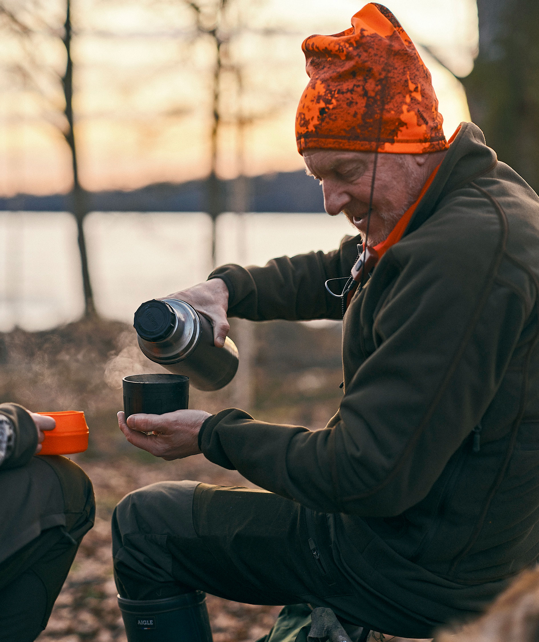 Pinewood&nbsp;Furudal Reversible fleecejakke, Hunting Brown/Red, large image number 11