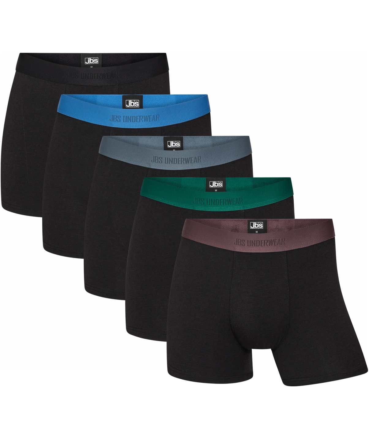 JBS 5-pack kalsonger med bambu, Flerf&auml;rgad/svart