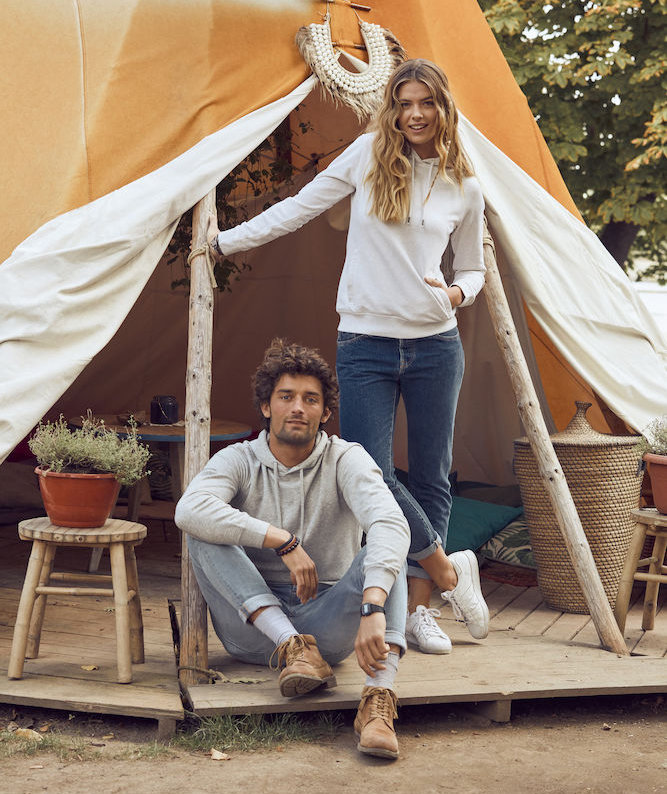 Clique Premium OC hoodie dam, Ljusgr&aring; fl&auml;ckig, large image number 3