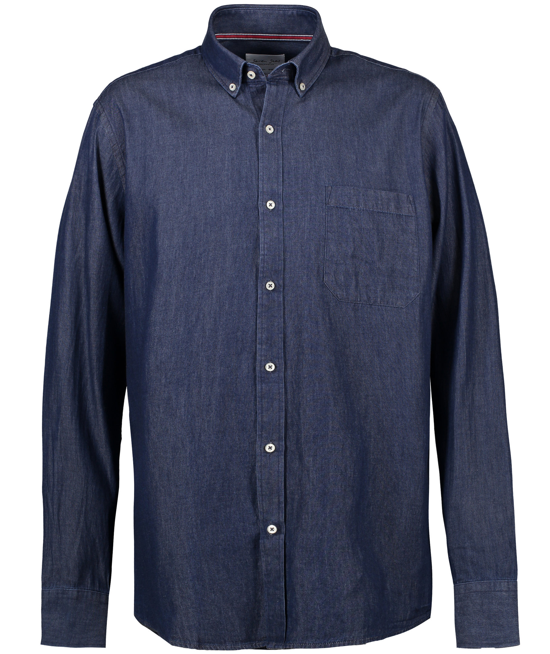 Seven Seas modern fit shirt denim, Indigo Blue, large image number 0