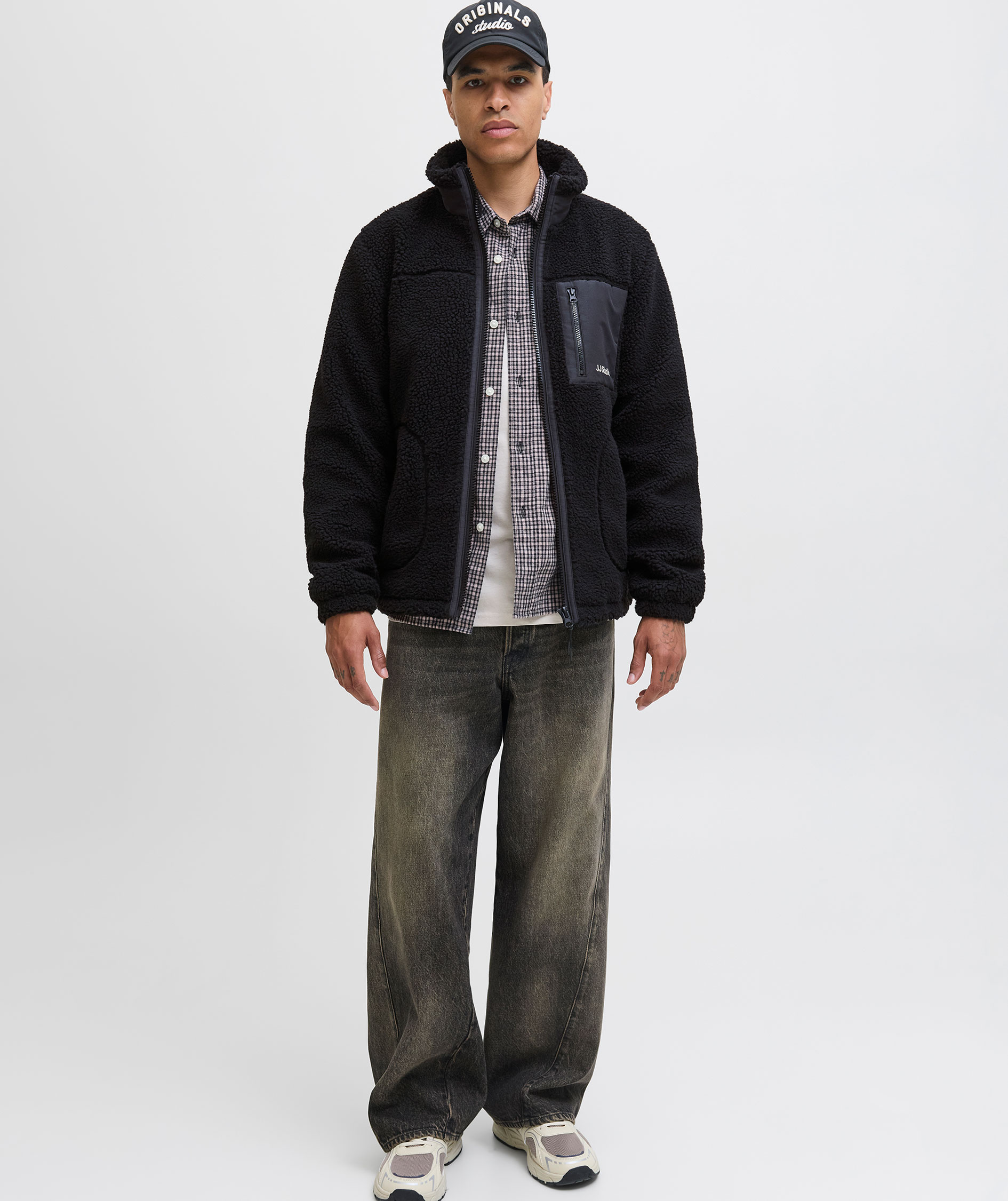 Jack & Jones JJESOHO pile fleece jacket, Black, large image number 6