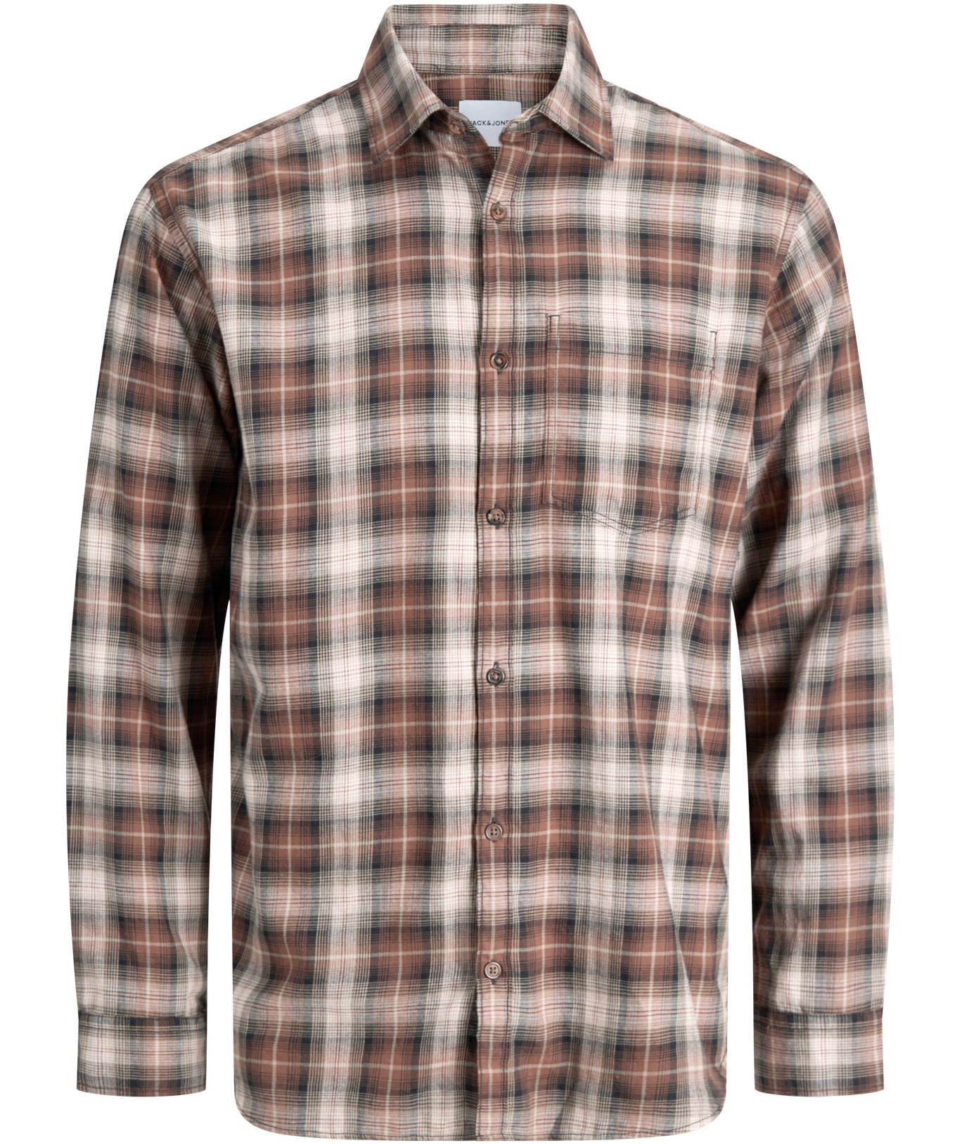 Jack & Jones JJJAMES flannel shirt, Cocoa