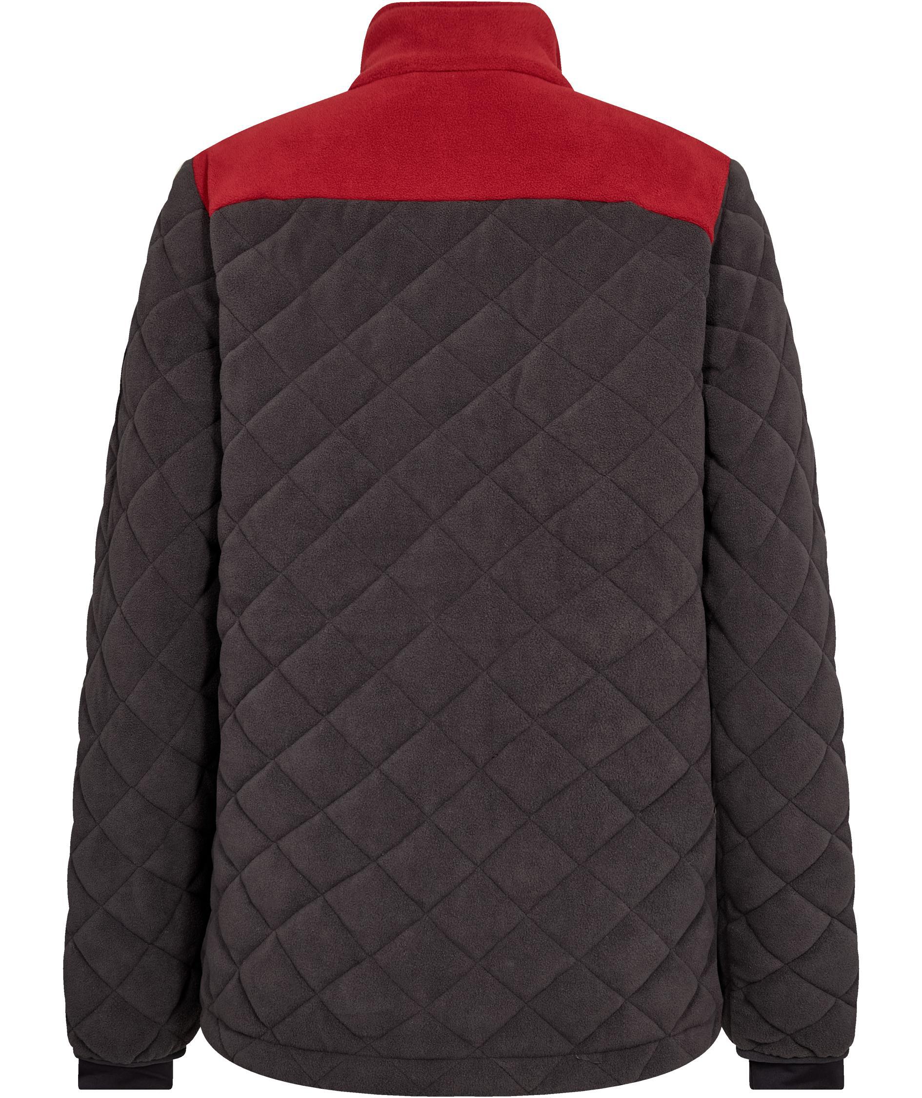 Engel Entire vattert dame fleecejakke, Anthracite Grey/Flame