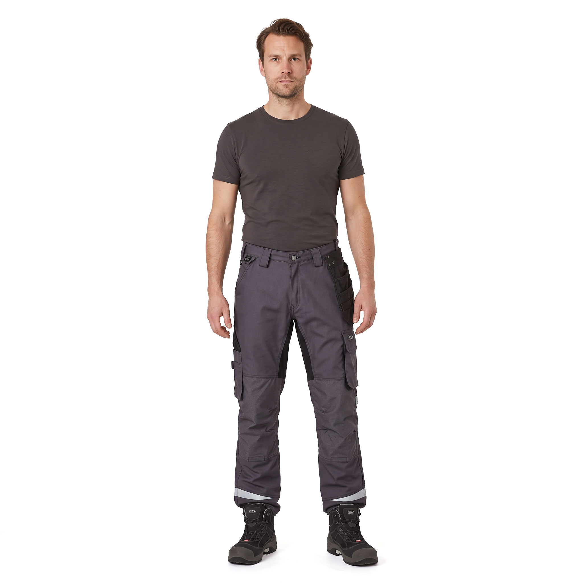 J.A.K. work trousers 1601, Grey/Black, large image number 2