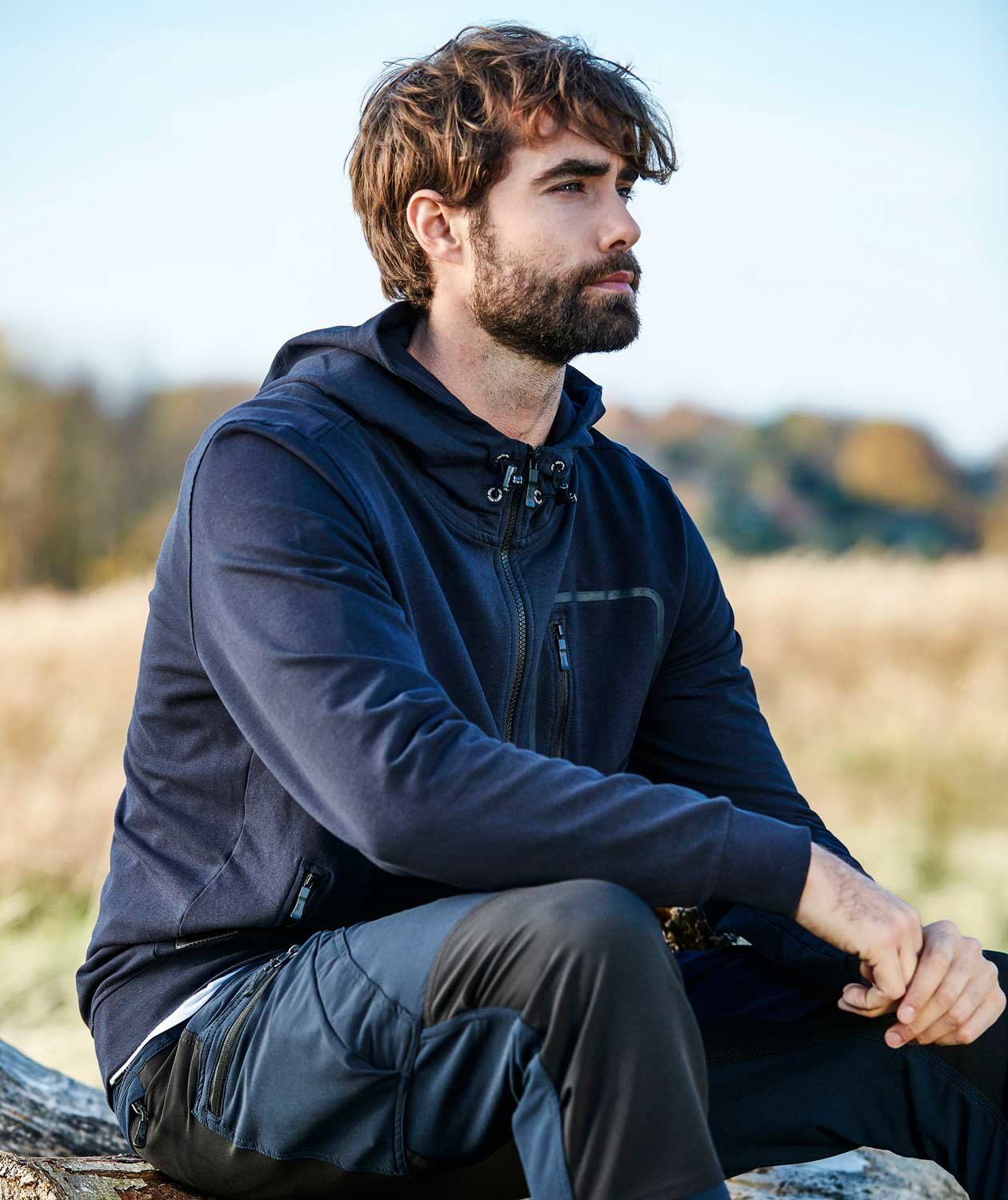 South West Madison Kapuzensweatshirt mit Rei&szlig;verschluss, Navy