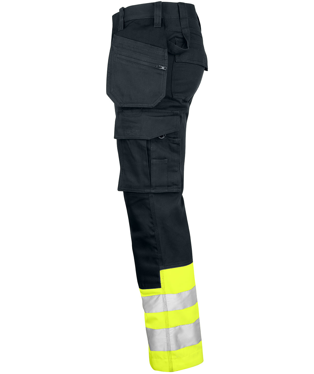 ProJob hantverksbyxa 6530, Svart/Varselgul, large image number 2
