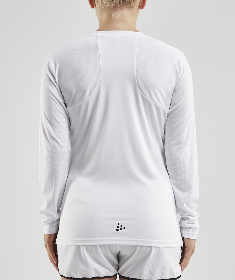 Craft Pro Control Impact l&aring;ng&auml;rmad T-shirt dam, Vit/Svart, large image number 3