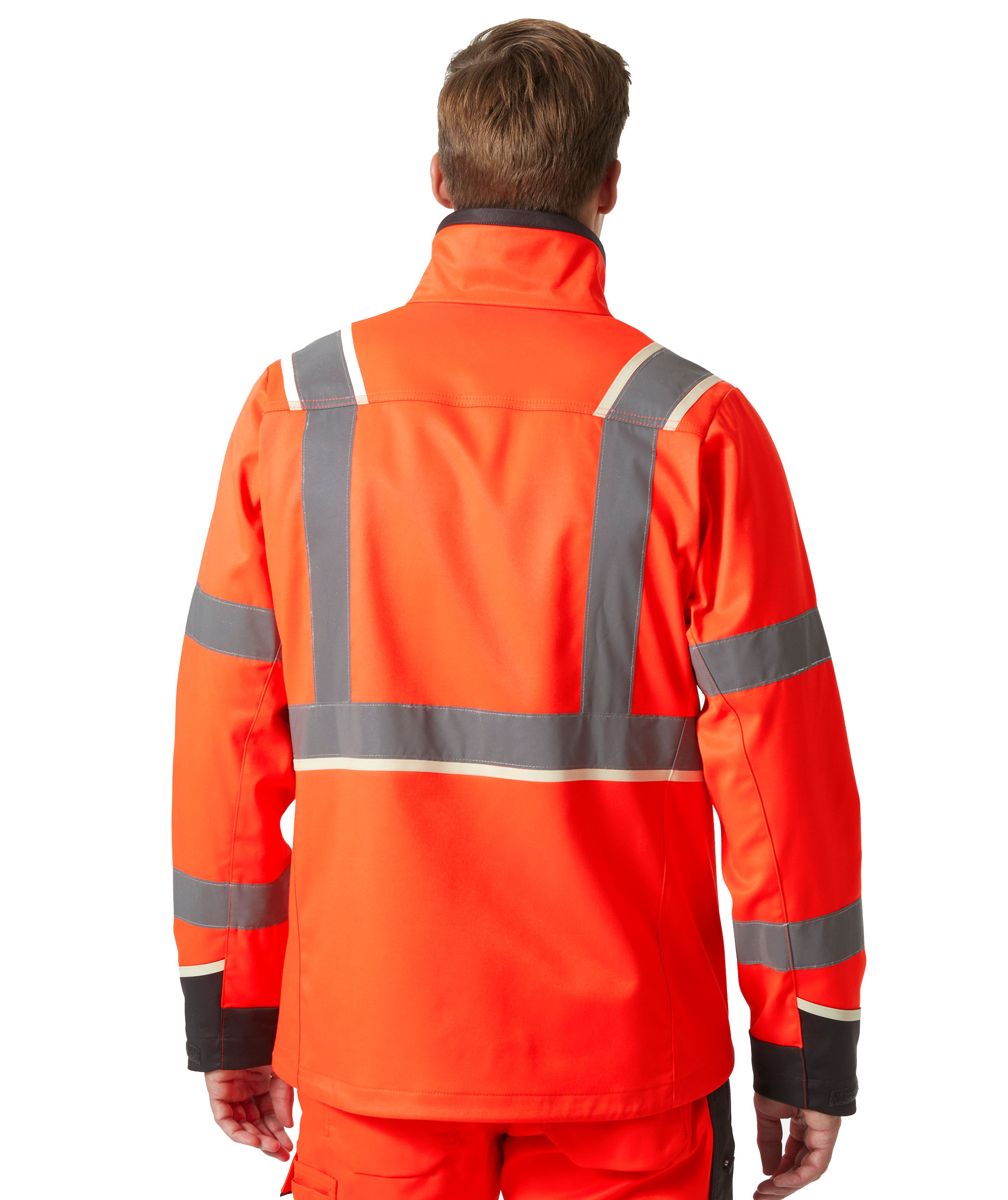 Helly Hansen UC-ME arbejdsjakke, Hi-Vis R&oslash;d/Ebony, large image number 3