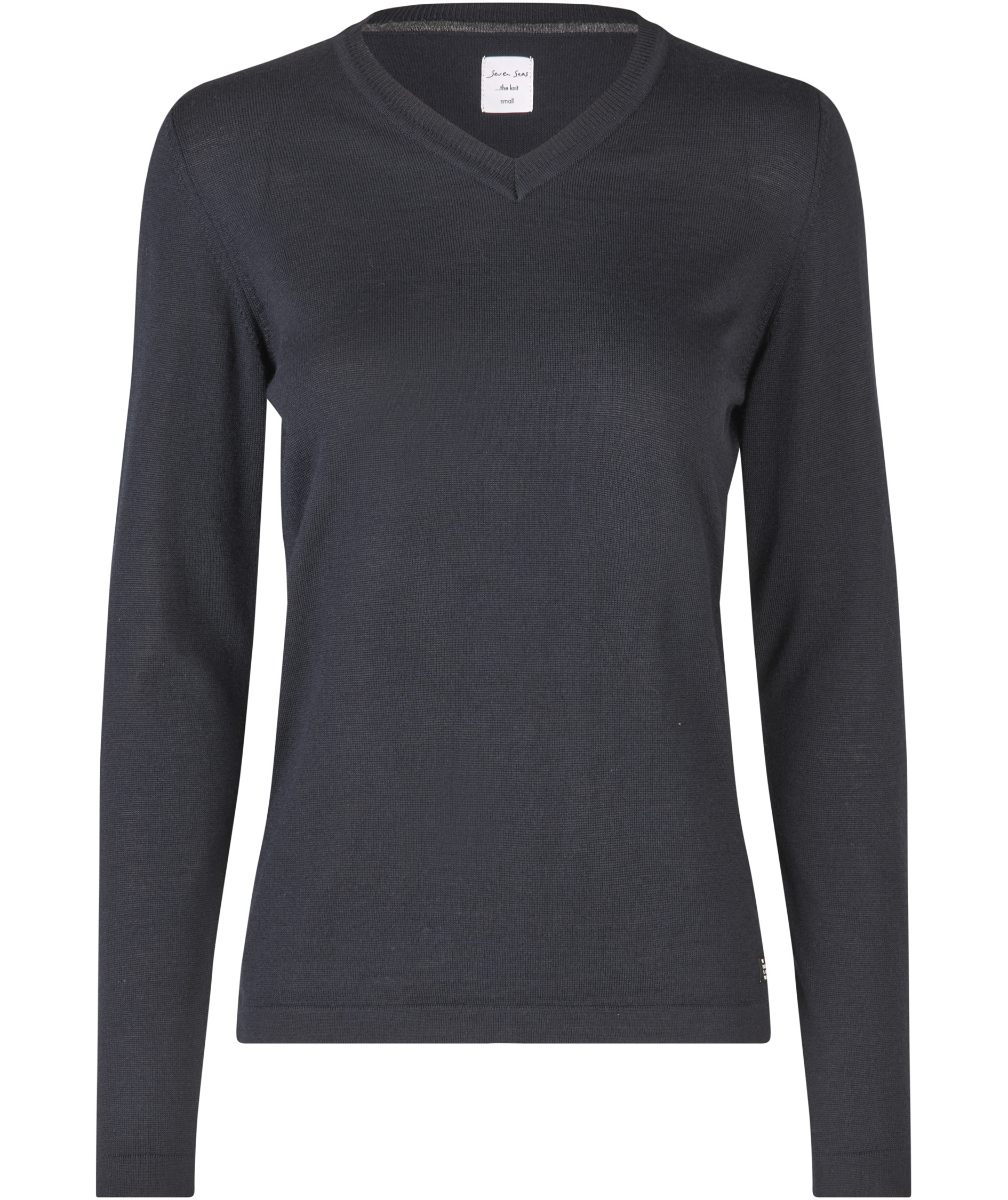 Seven Seas women's knitted pullover with wool, Navy