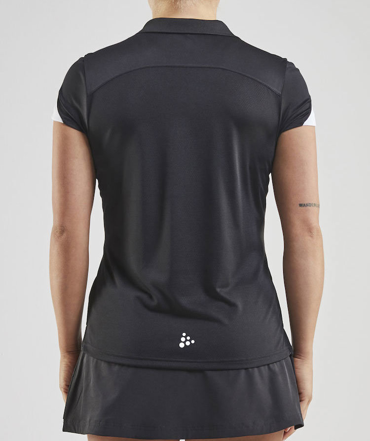 Craft Pro Control Impact Damen Poloshirt, Black/white, large image number 2