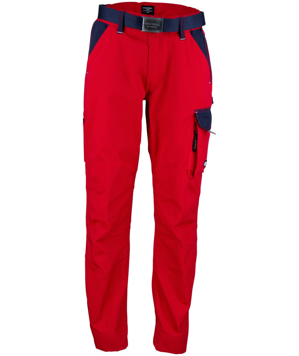 Kramp Original Arbeitshose mit G&uuml;rtel, Rot/Marine, Rot/Marine, swatch