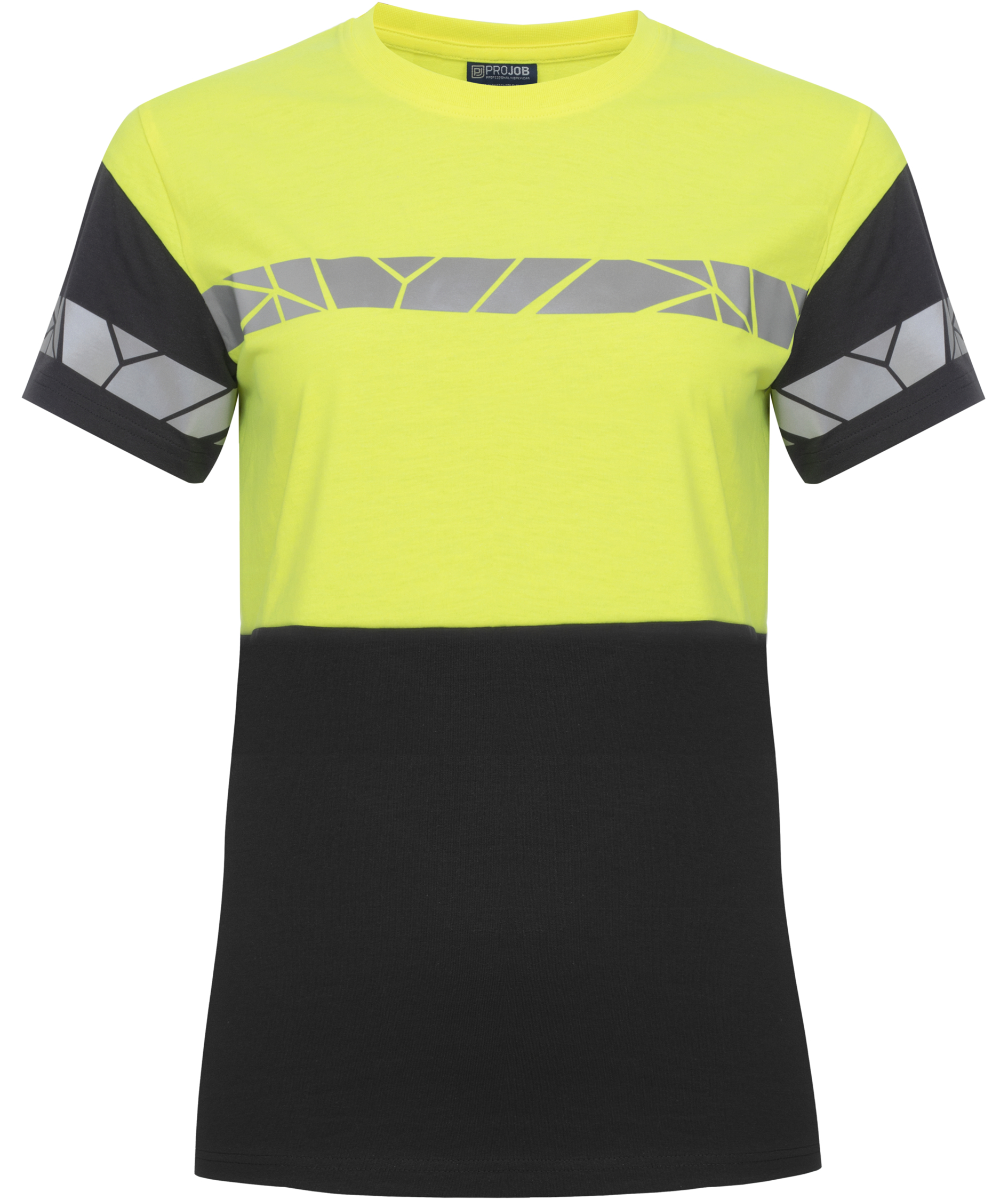 ProJob women's T-shirt 7005, Black/Yellow