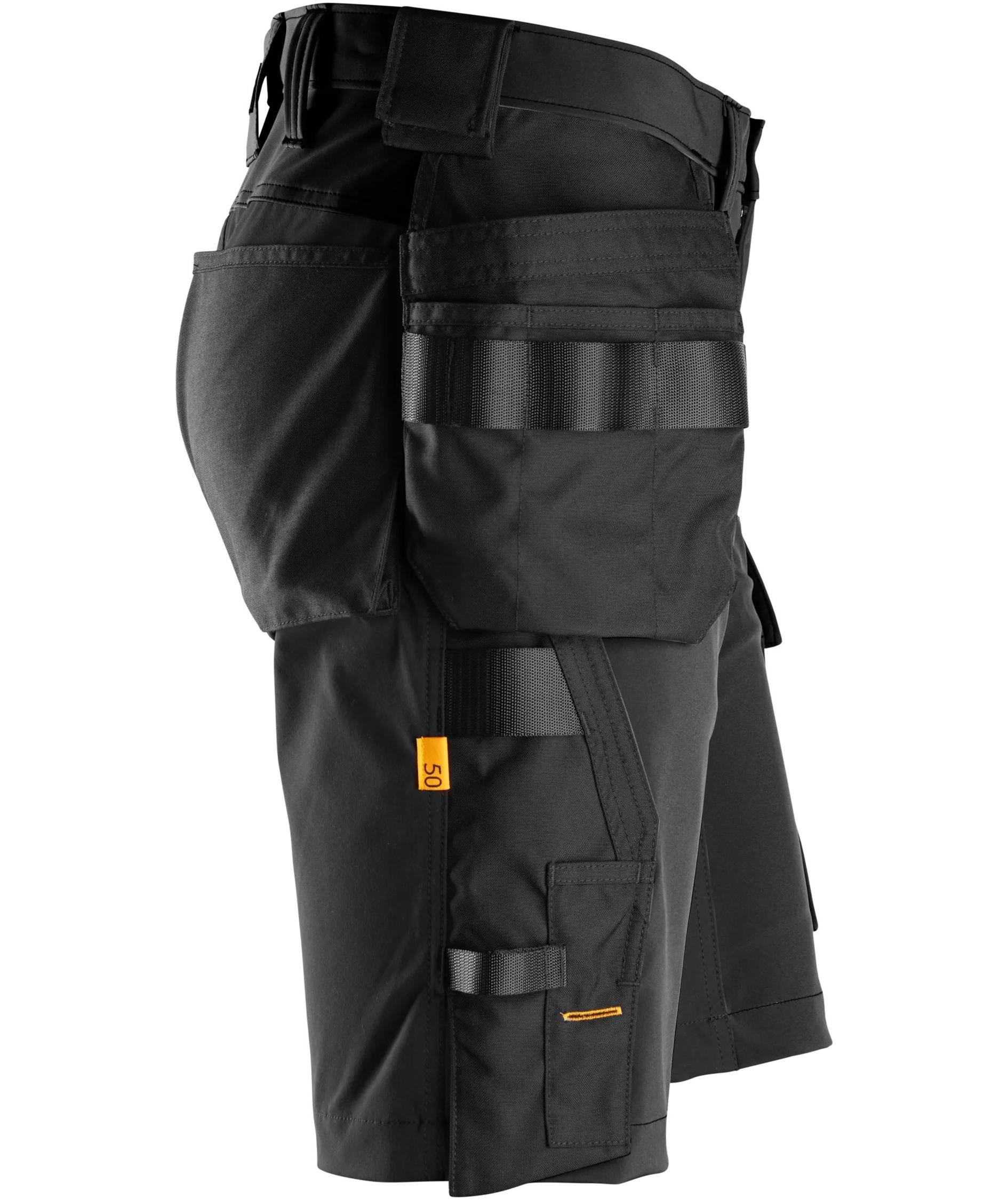 Snickers AllroundWork Handwerkershorts 6175 full stretch, Black/Black, large image number 2