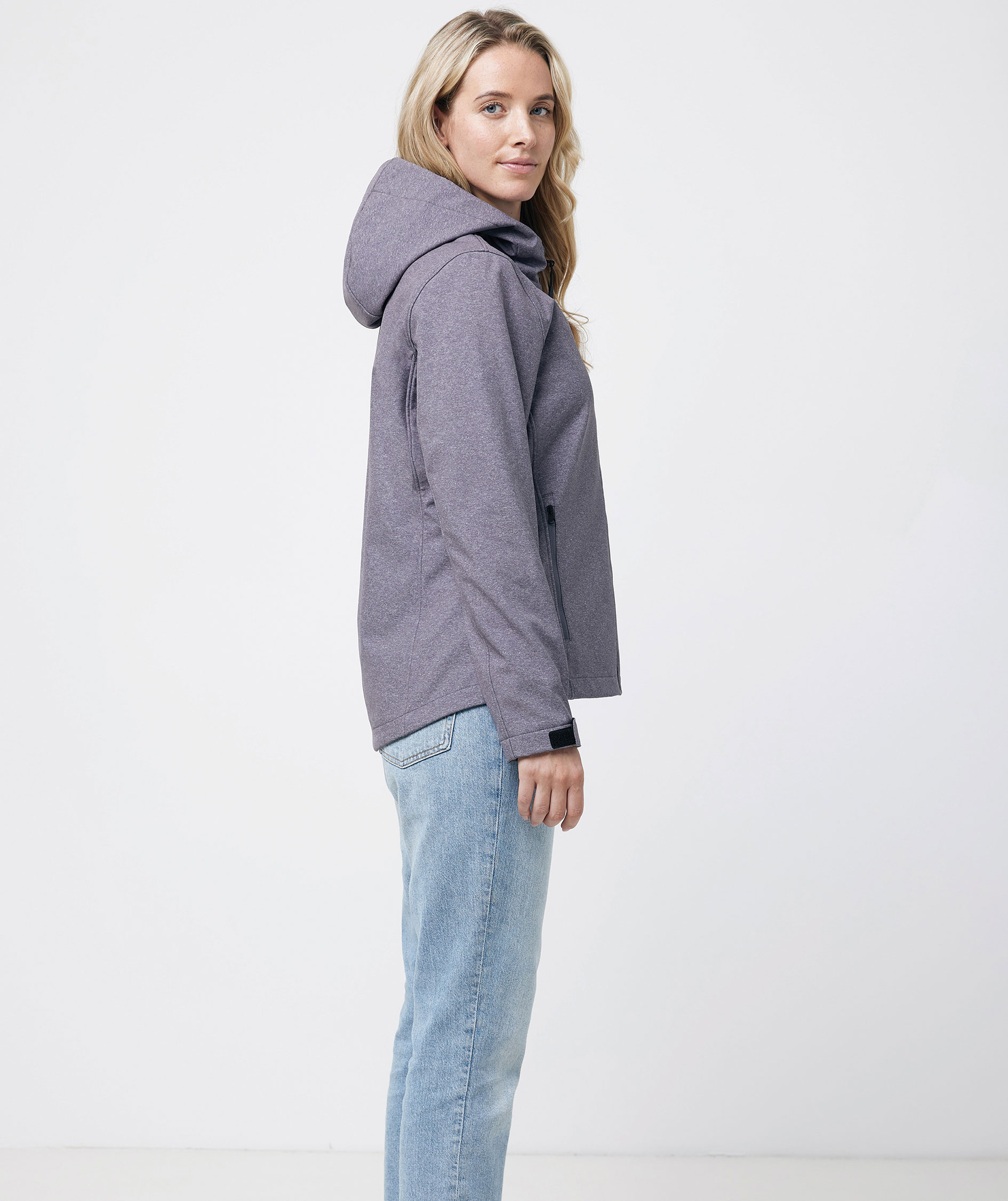 Iqoniq Makalu women's softshell jacket, Vulcano Heather Grey, large image number 4