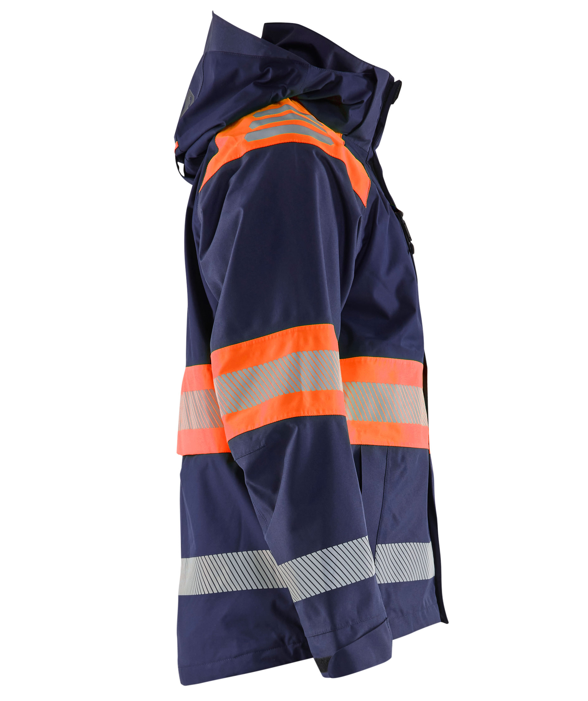 Bl&aring;kl&auml;der skalljakke, Marine/Hi-Vis Oransje, large image number 2