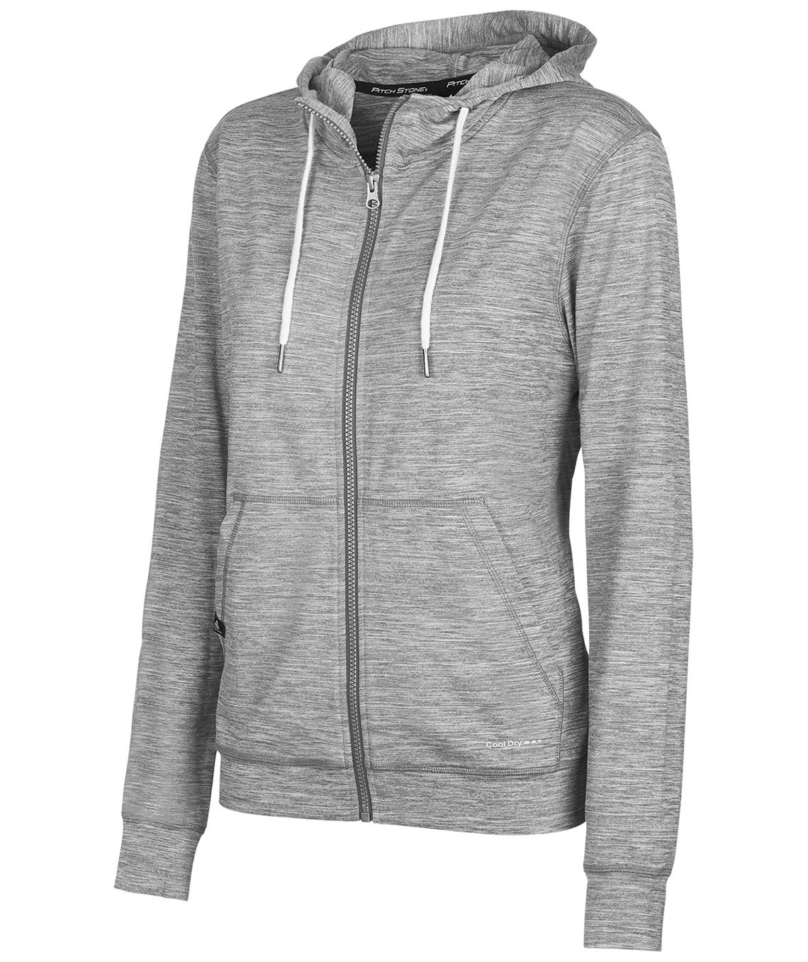 Pitch Stone Cooldry hoodie til b&oslash;rn, Grey melange , large image number 0