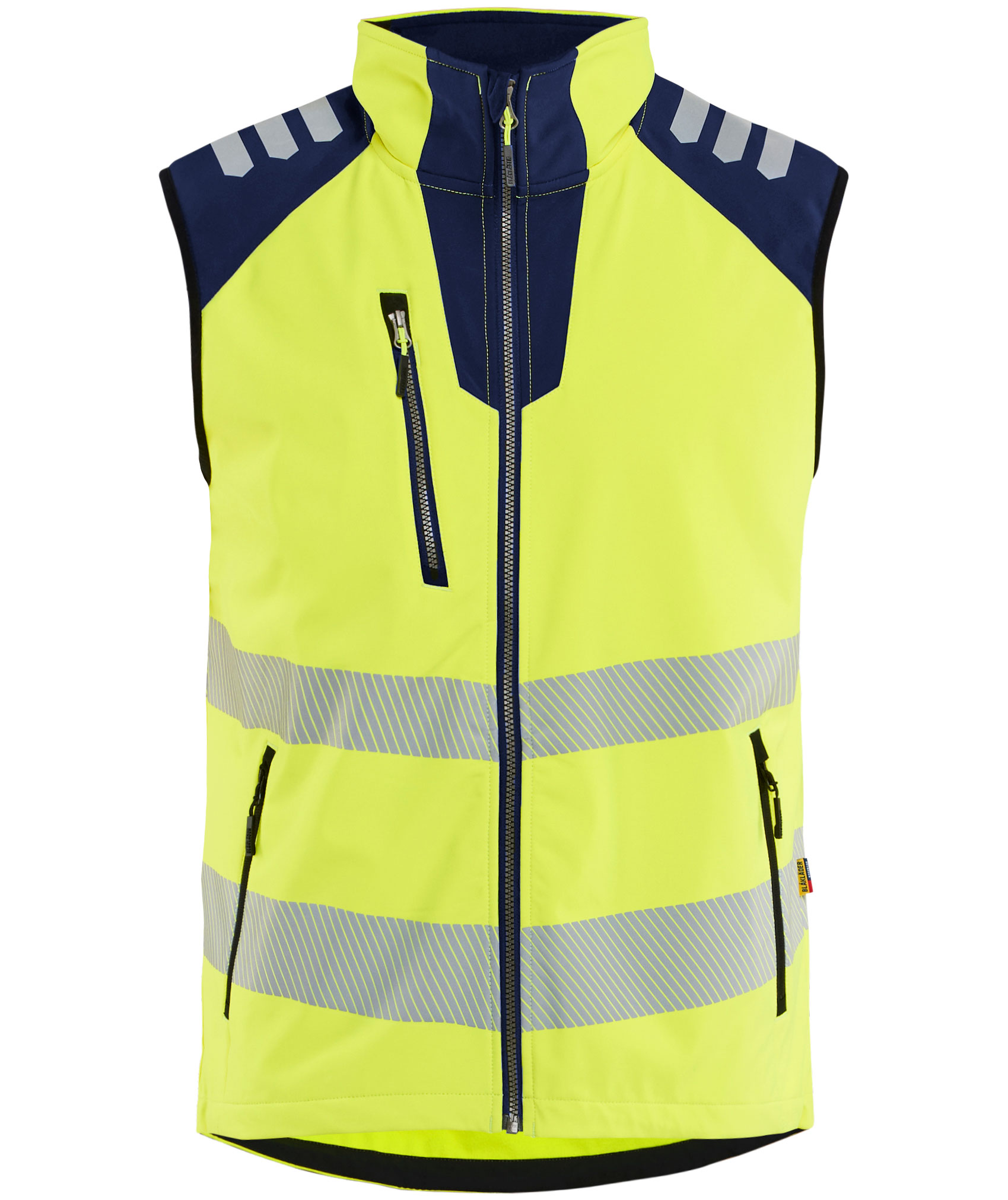 Bl&aring;kl&auml;der softshellvest, Hi-Vis gul/marine, large image number 0