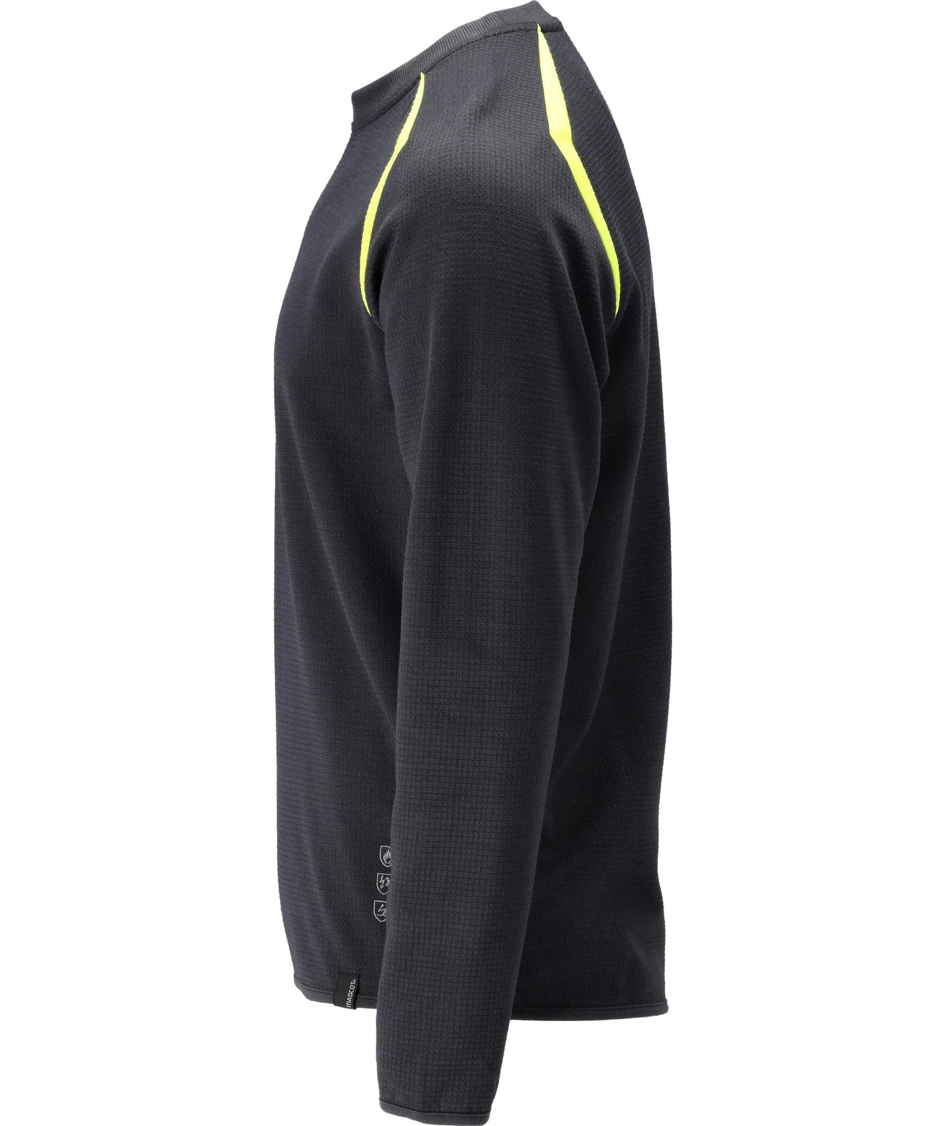 Mascot Accelerate Multisafe collegegenser, M&oslash;rk Marine/Hi-Vis Gul, large image number 3