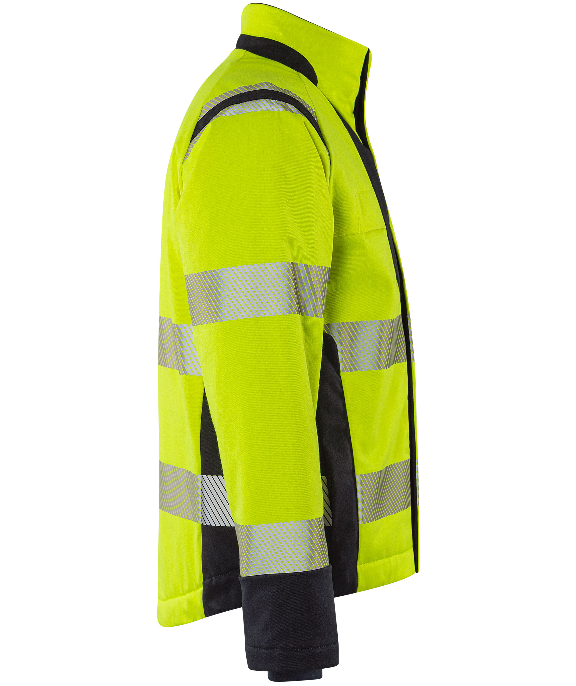 Fristads Flamestat Green winter jacket 4942 GFS, Hi-Vis yellow/marine, large image number 2