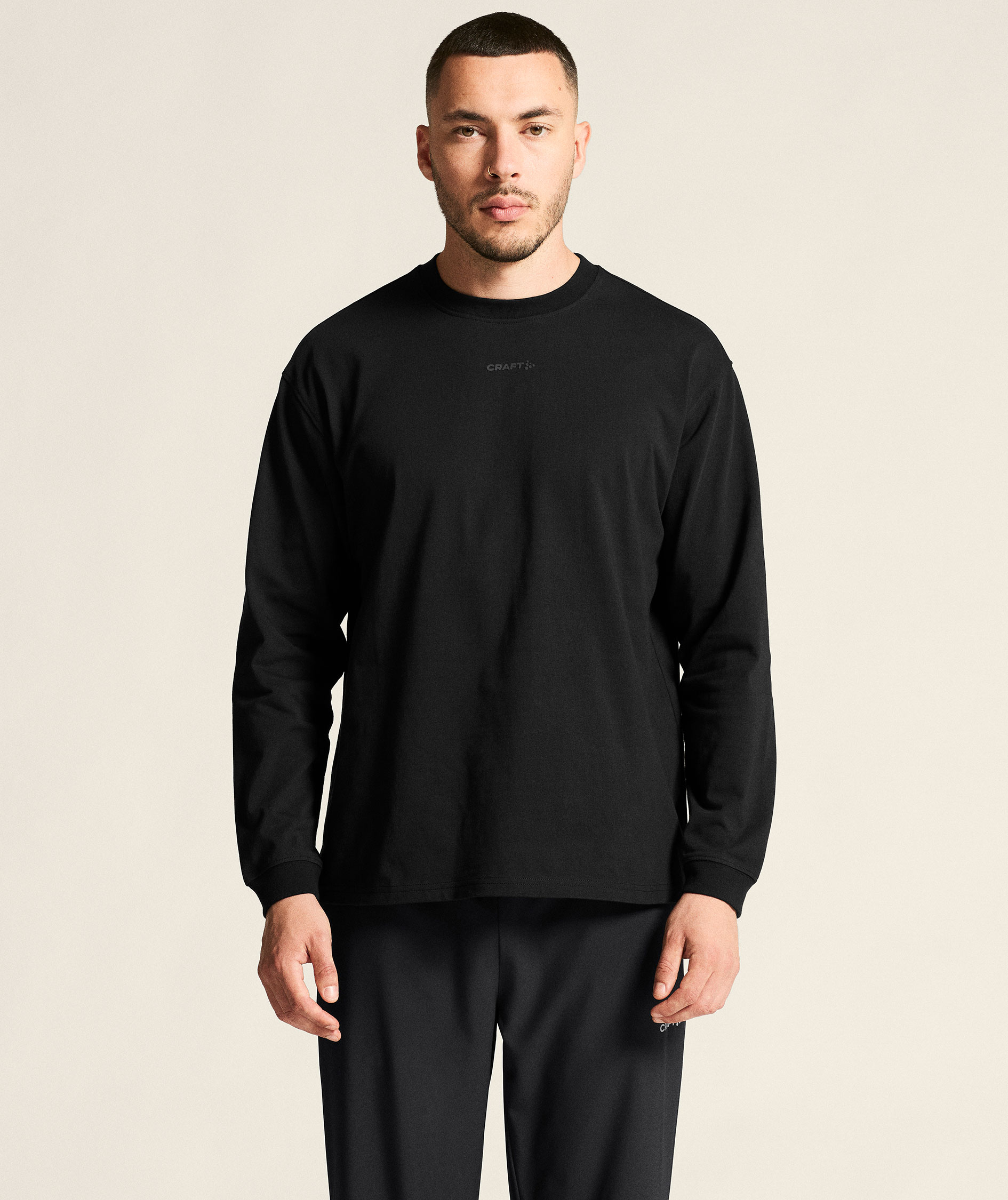 Craft Frequent Heavy l&aring;ng&auml;rmad T-shirt, Black