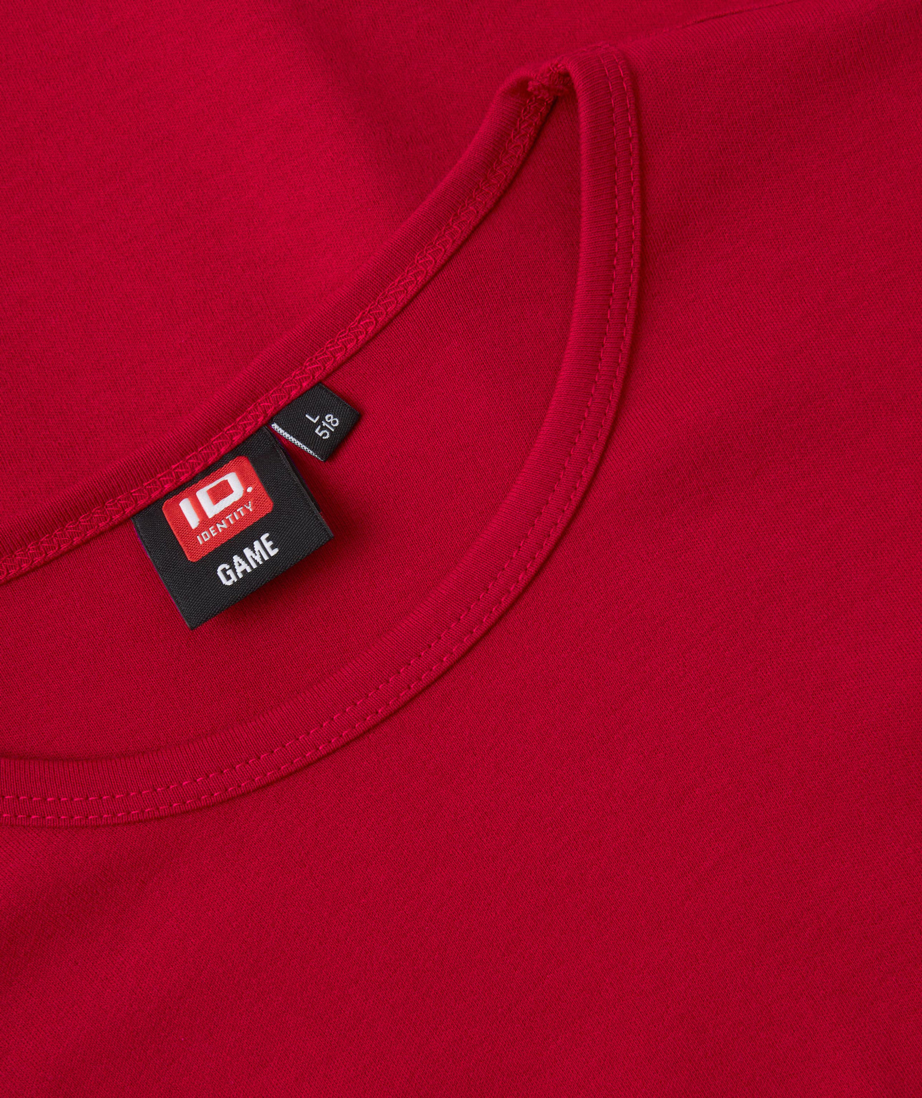 ID Interlock langermet T-skjorte, R&oslash;d, large image number 3