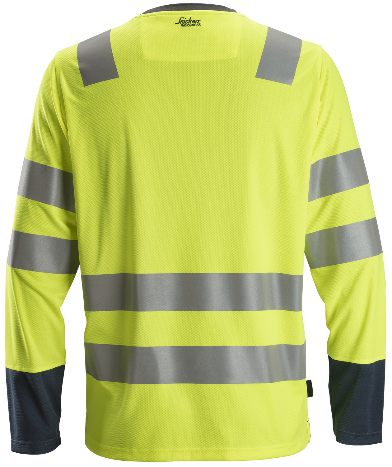 Snickers AllroundWork lang&aelig;rmet T-shirt 2433, Hi-vis&nbsp;Gul/Marine, large image number 1