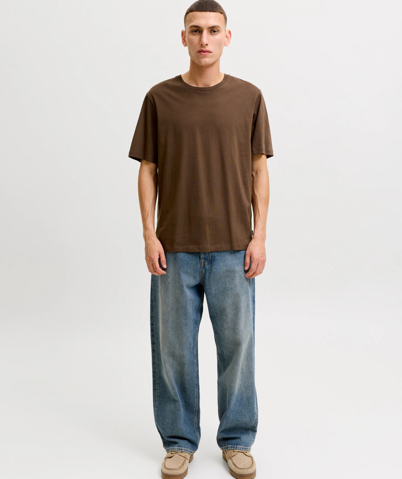 Jack & Jones JJEORGANIC basic T-Shirt, Cocoa, large image number 5