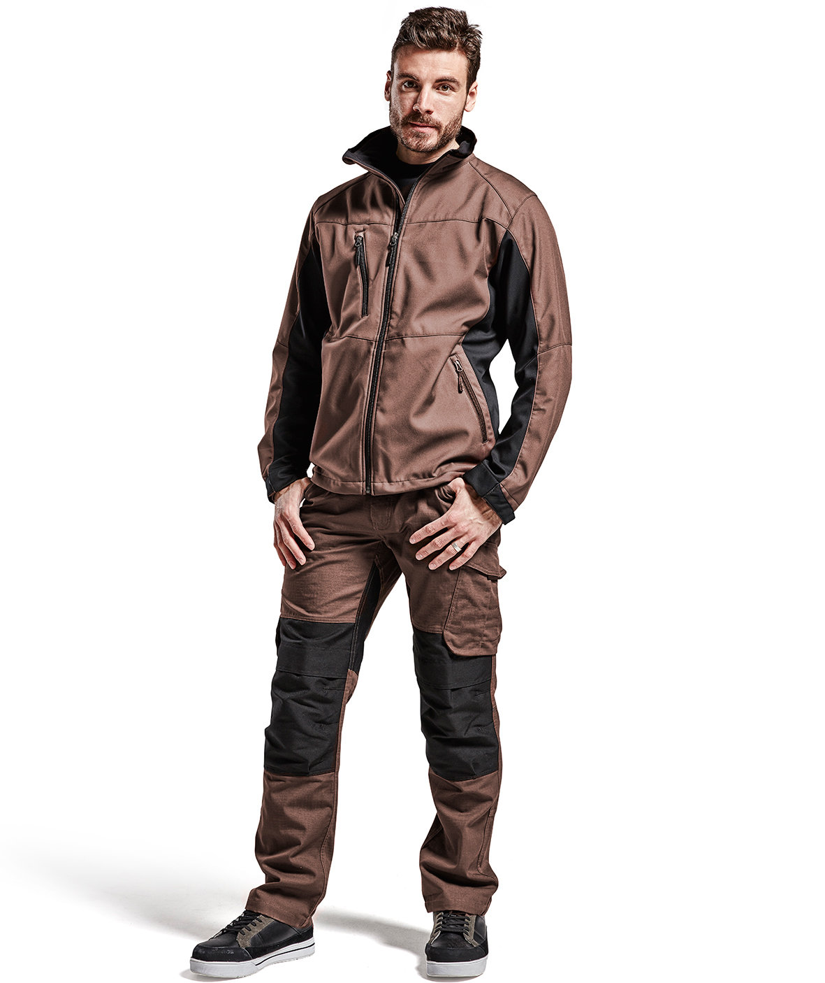 Bl&aring;kl&auml;der Unite softshelljacka, Brun/Svart