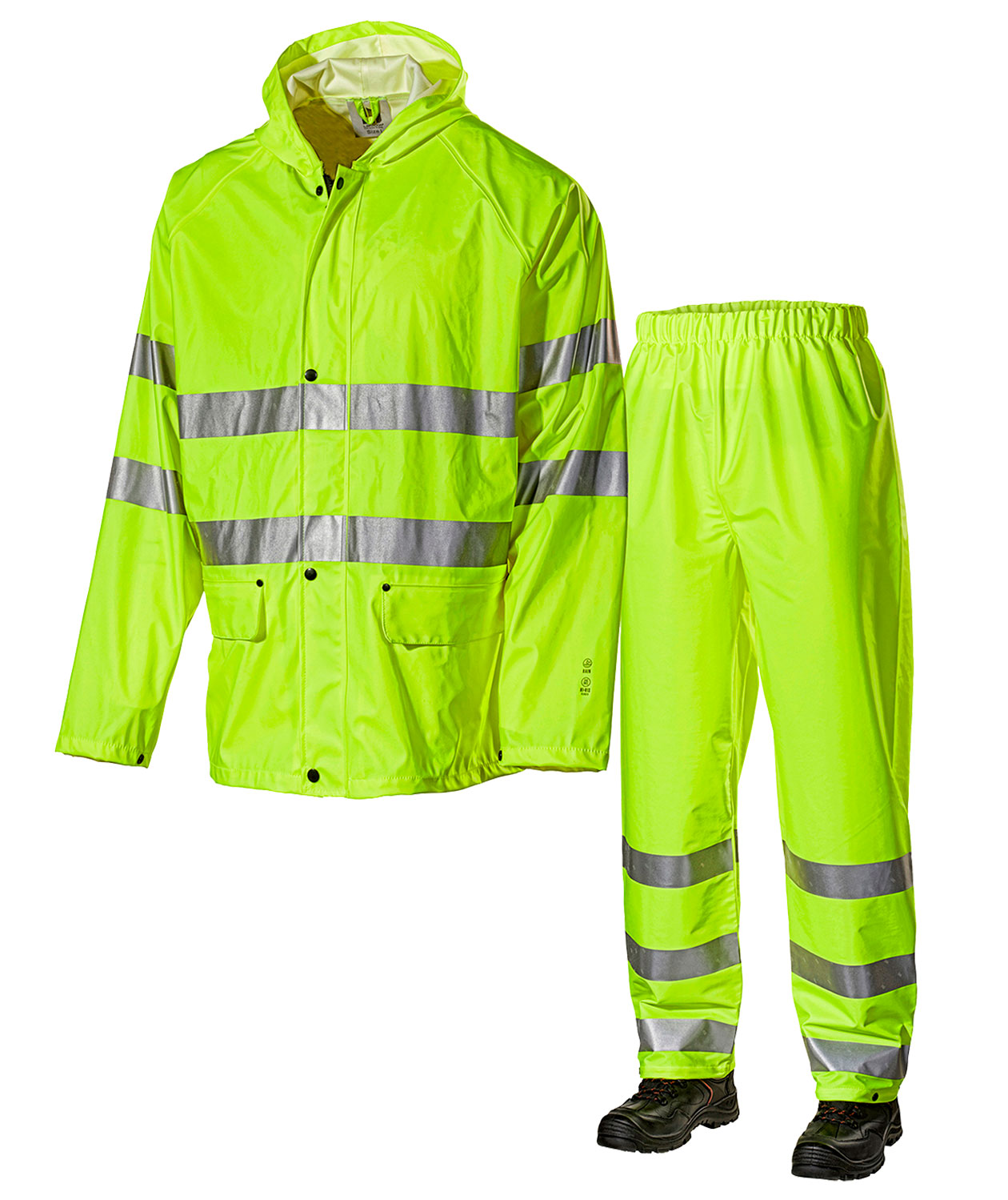 L.Brador&nbsp;2211PU regnsett, Hi-Vis&nbsp;Gul