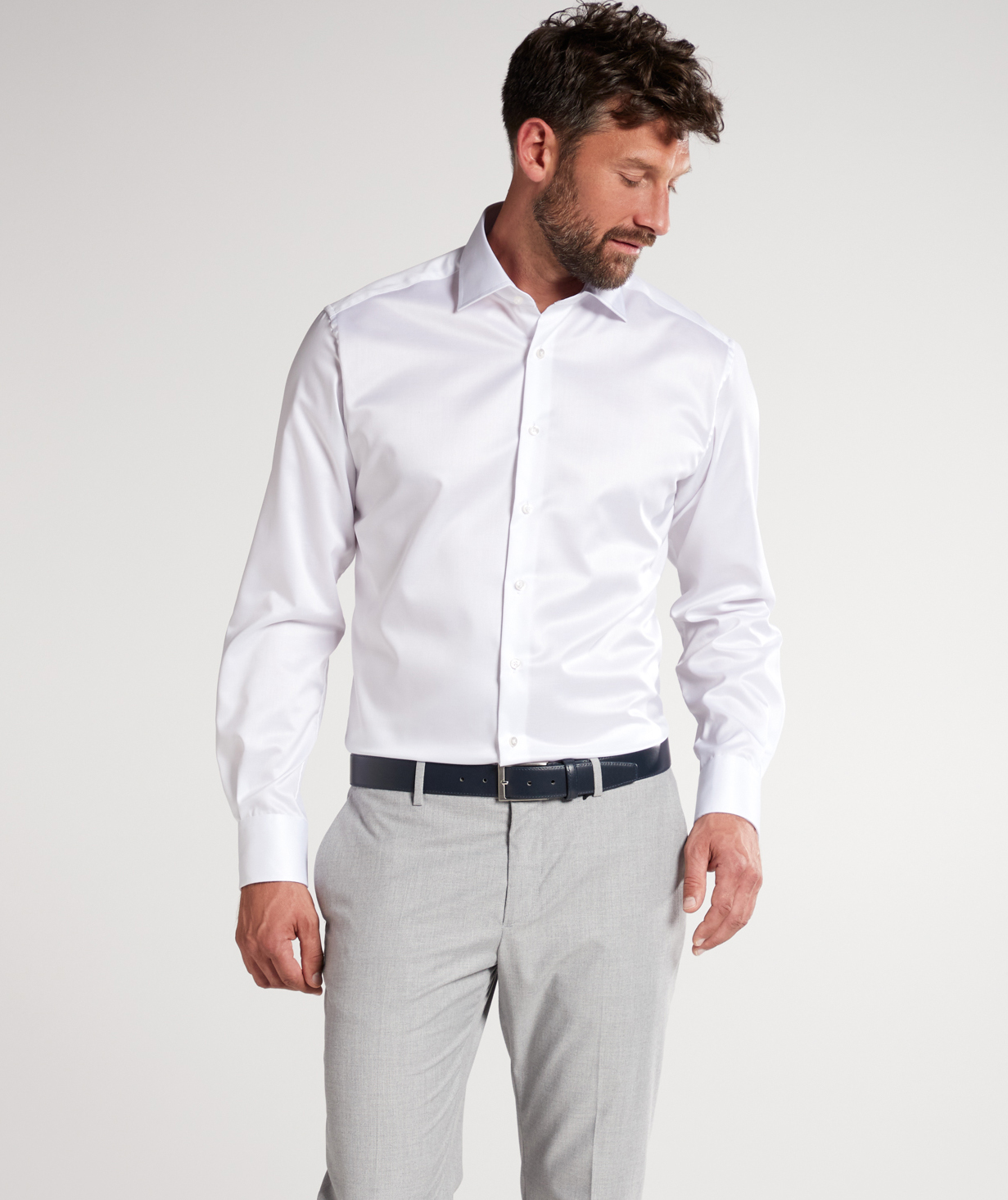 Eterna Uni Modern fit Twill CO2 Hemd, White