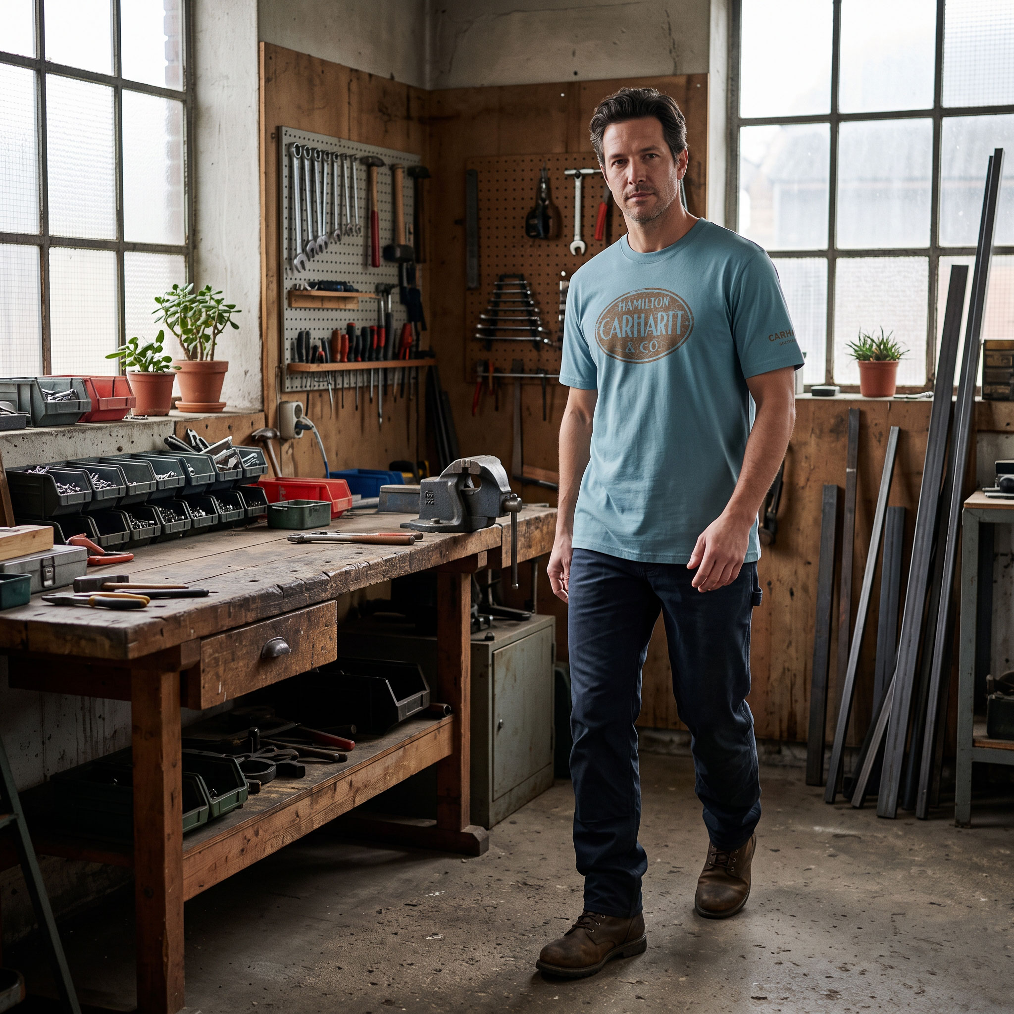 Carhartt Hamilton Graphic T-shirt, Summer Blue