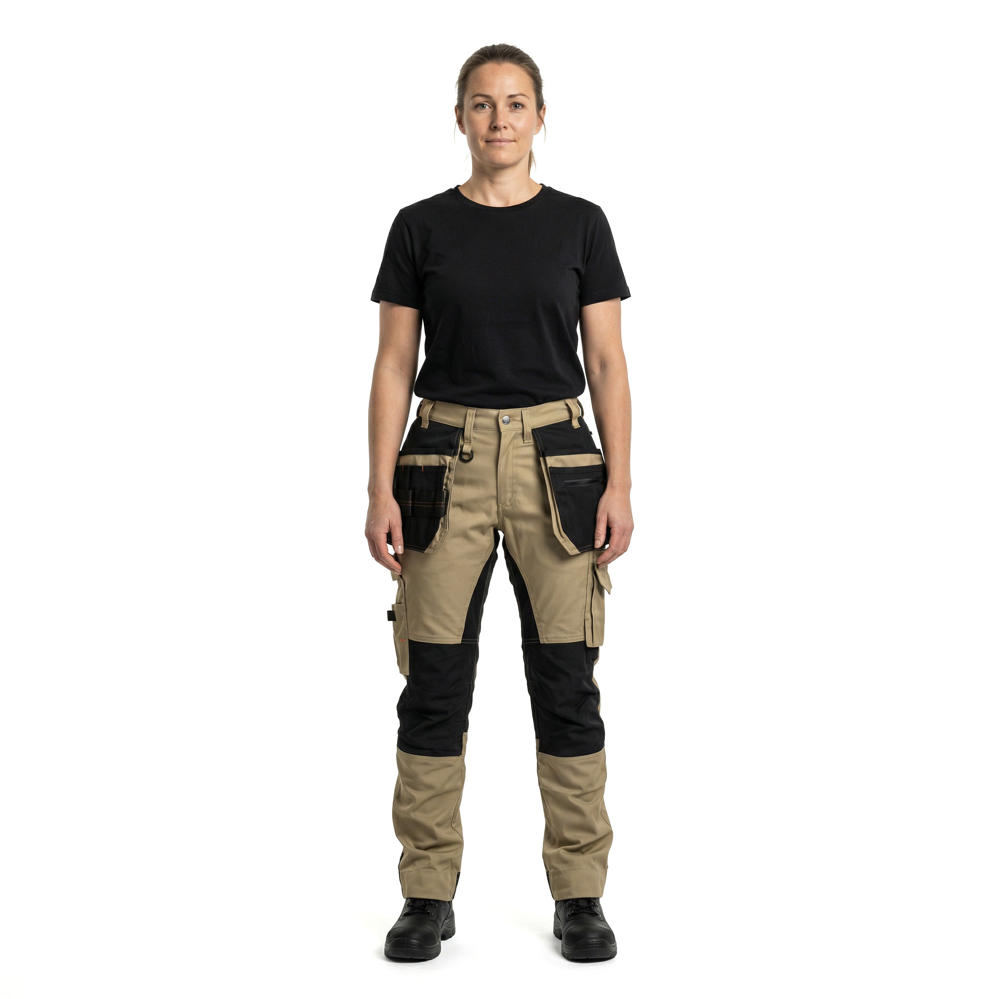 Worksafe women's craftsman trousers, Khaki, large image number 2