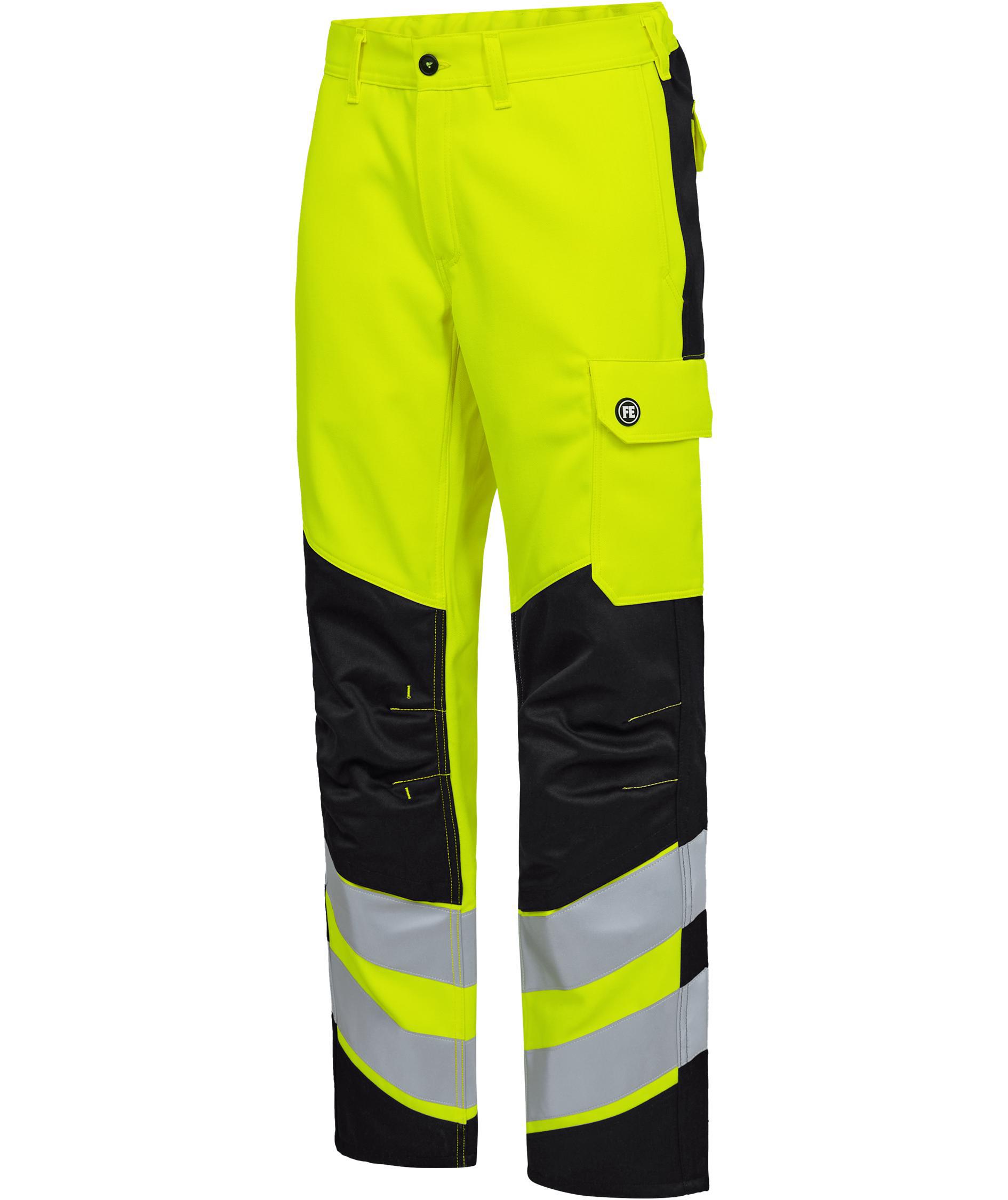 Engel Safety+ arbetsbyxa, Varsel Gul/Svart, large image number 4
