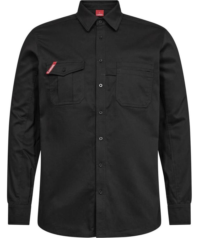 Engel Extend arbeidsskjorte, Svart, Svart, swatch