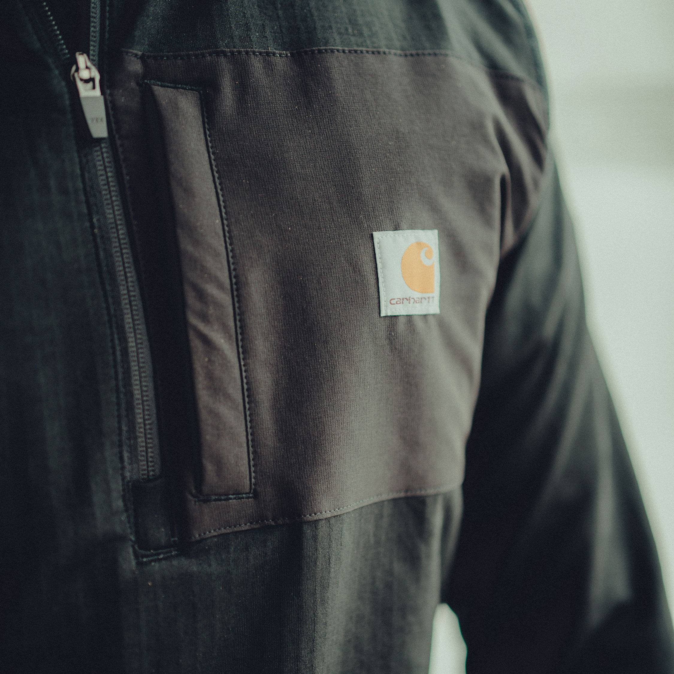 Carhartt Mock Neck half zip midlayer, Black, large image number 4