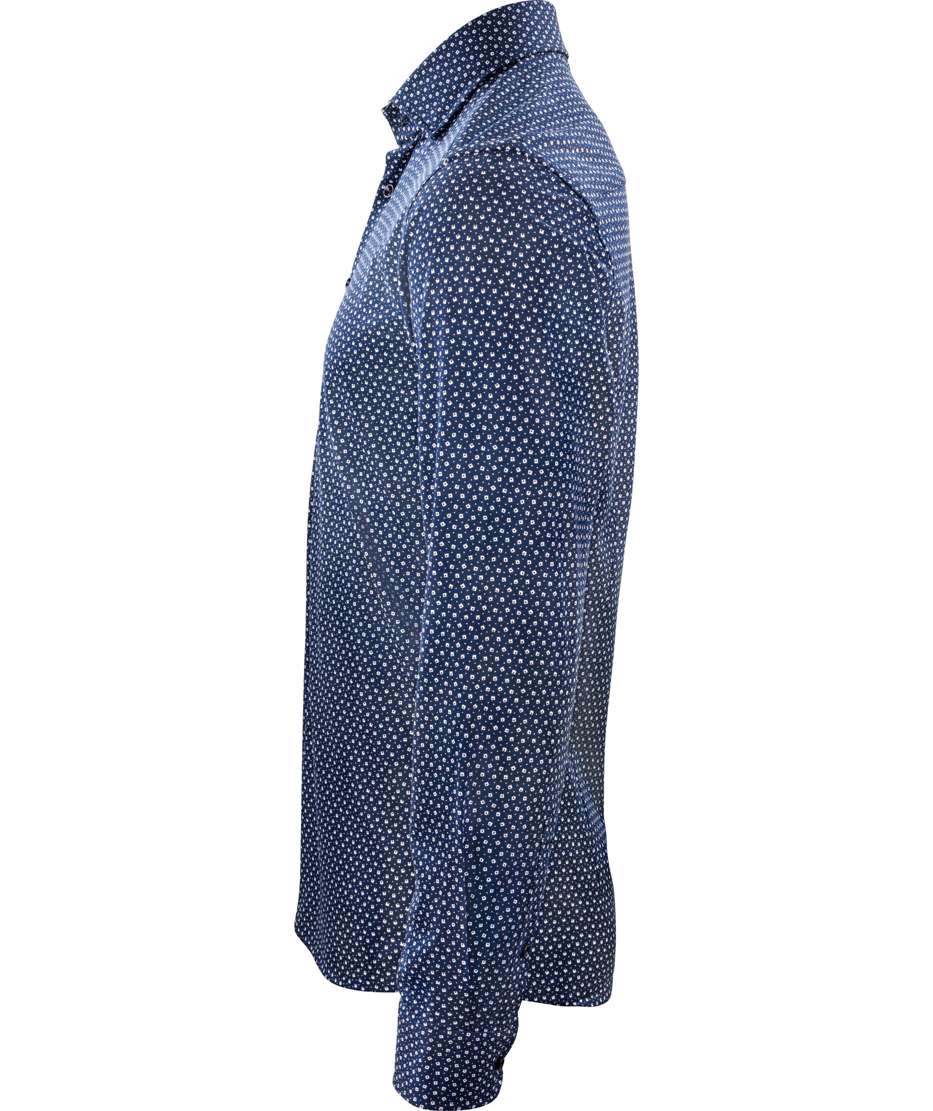 J. Harvest & Frost Piqu&eacute; Indigo Bow 131 slim fit shirt, Navy Print, large image number 2