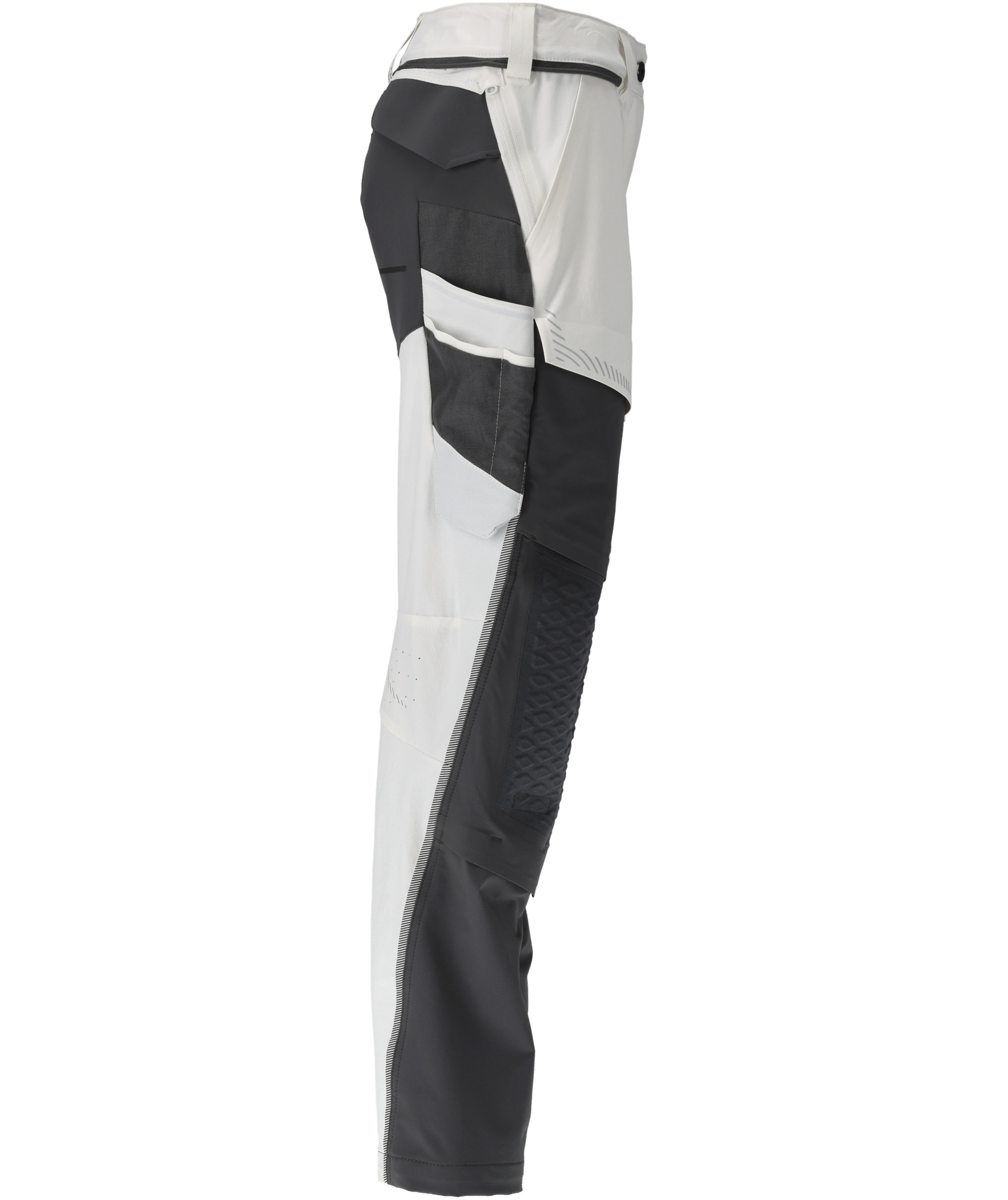 Mascot Customized diamond fit women's work trousers full stretch, White/Stone Grey, large image number 3
