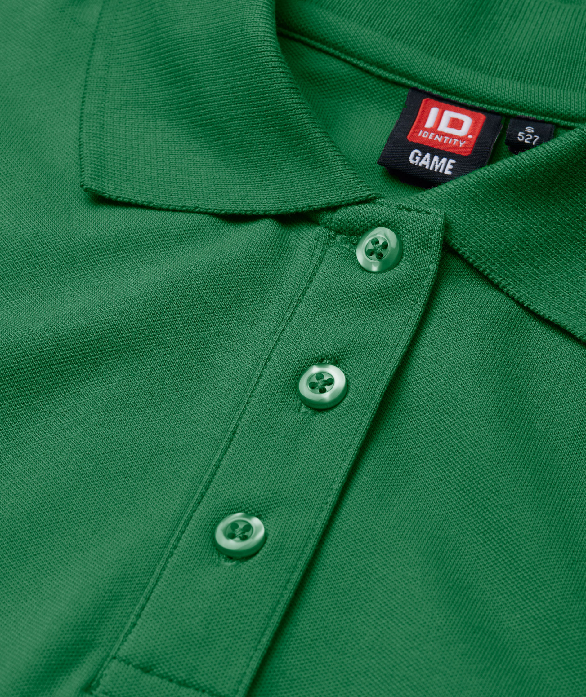 ID dame Pique Polo T-shirt med stretch, Gr&oslash;n, large image number 3