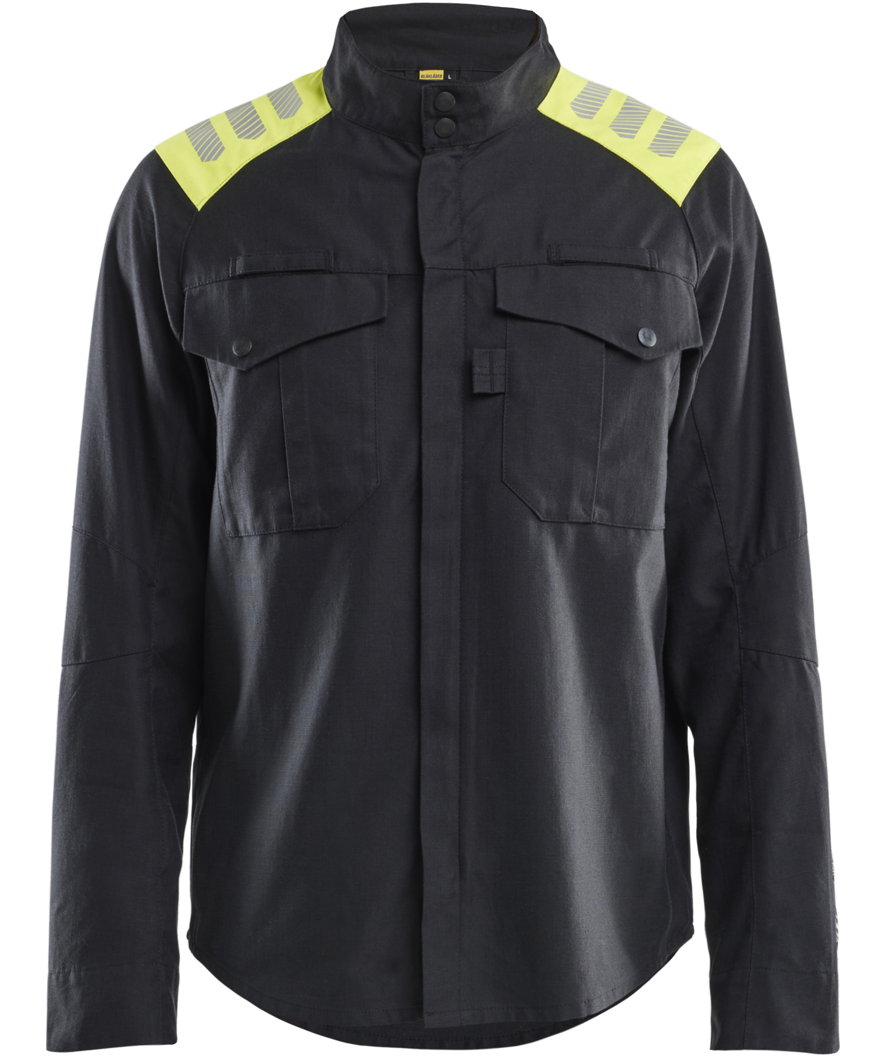 Bl&aring;kl&auml;der&nbsp;FR arbetsskjorta, Svart/Varselgul
