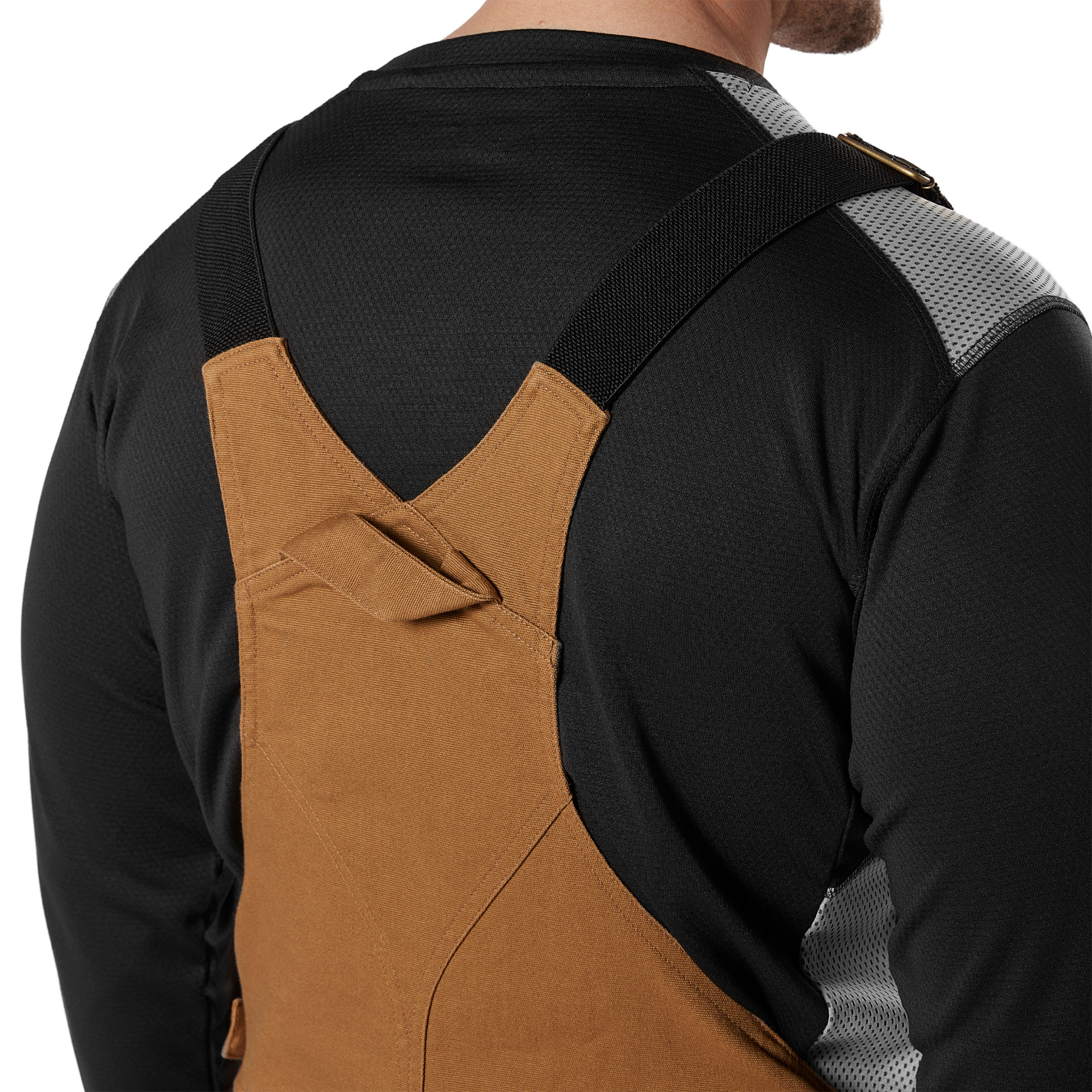 Dickies TechDuck bib and brace, Rinsed Brown Duck, large image number 4