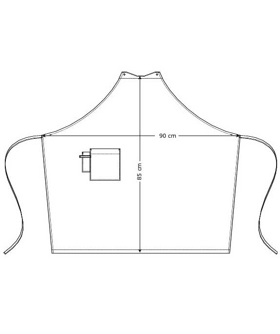 Kentaur snap-on bib apron with pockets, Black, Black, large image number 1