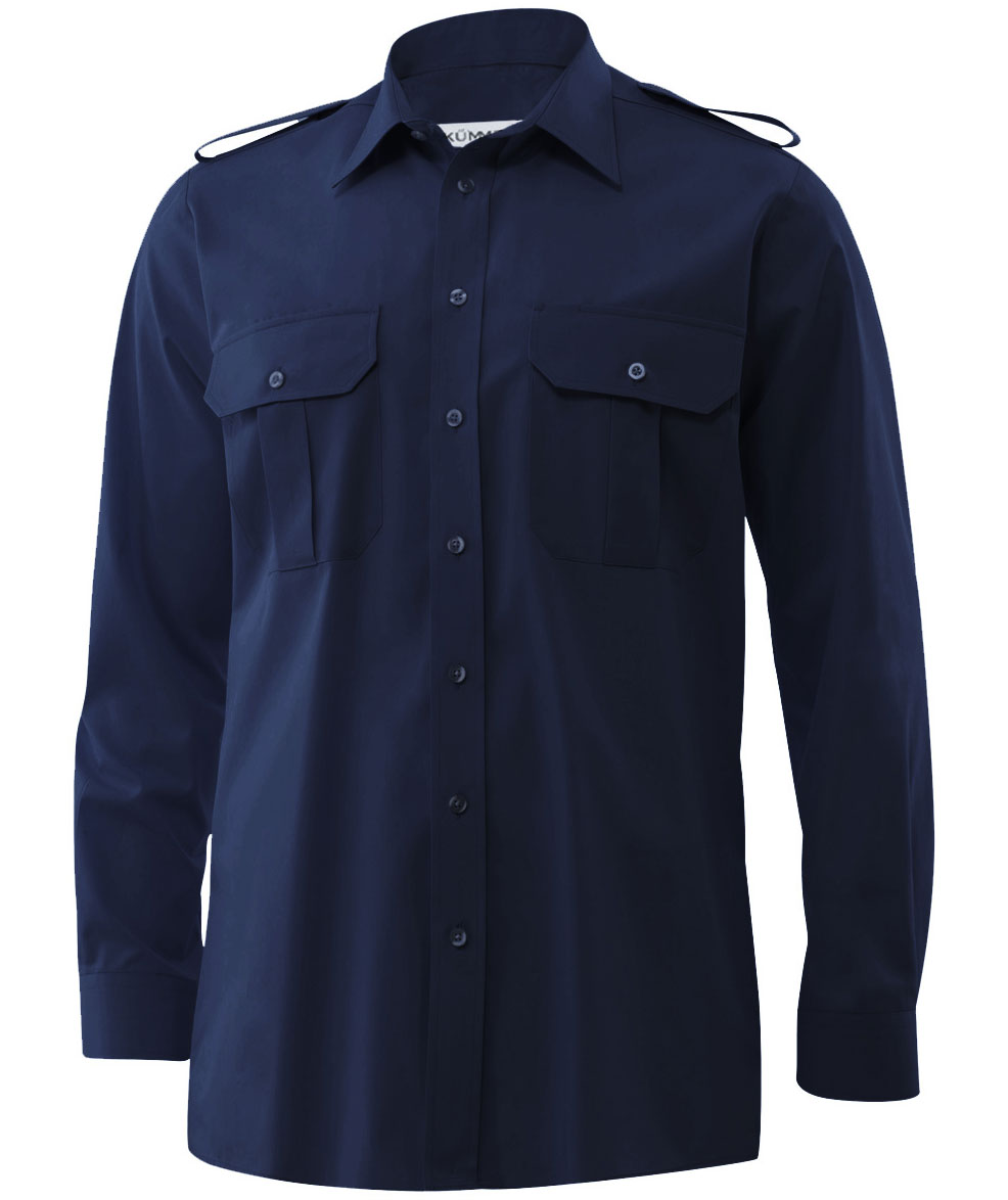 K&uuml;mmel Howard Classic fit pilotskjorte, Marinebl&aring;