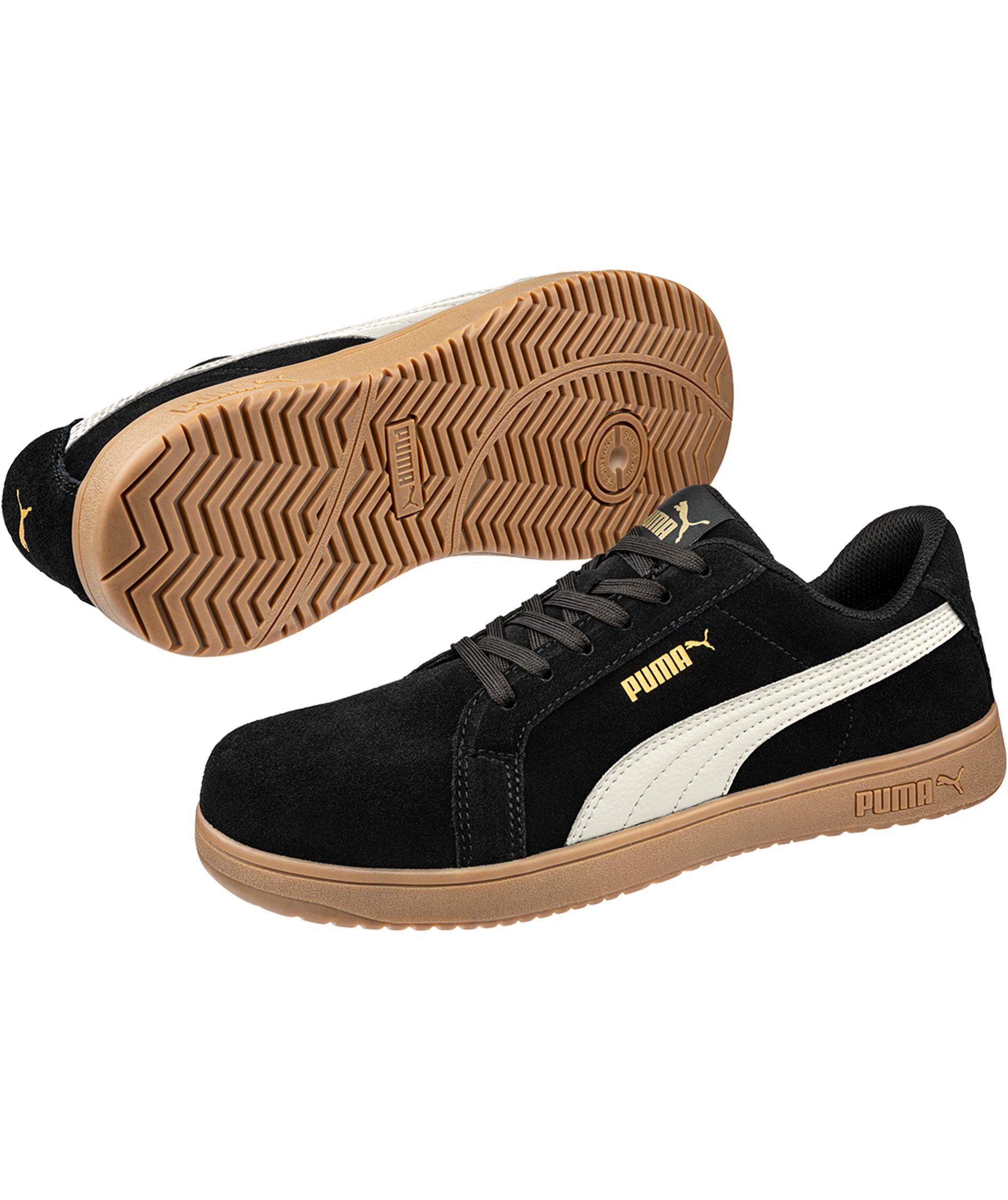 Puma Iconic sikkerhedssko S1PL, Black/Gum