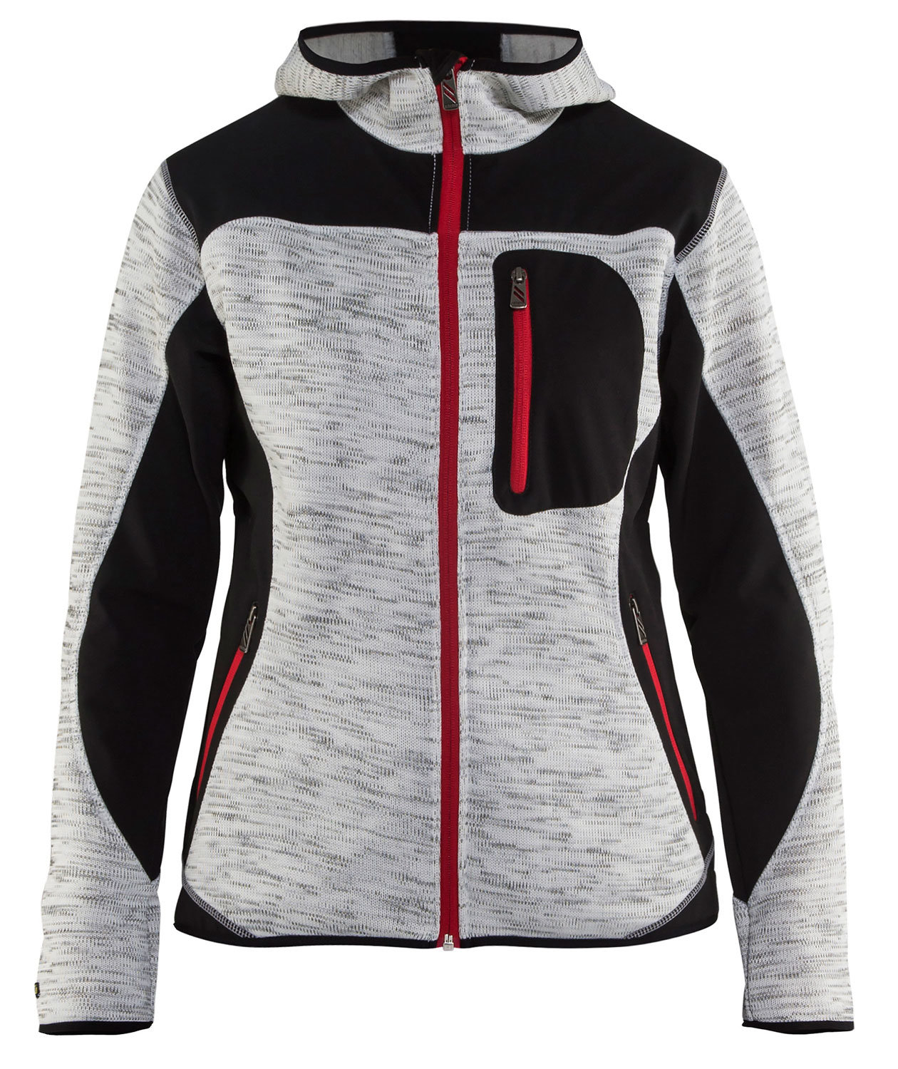 Bl&aring;kl&auml;der stickadjacka dam, Gr&aring;/Svart