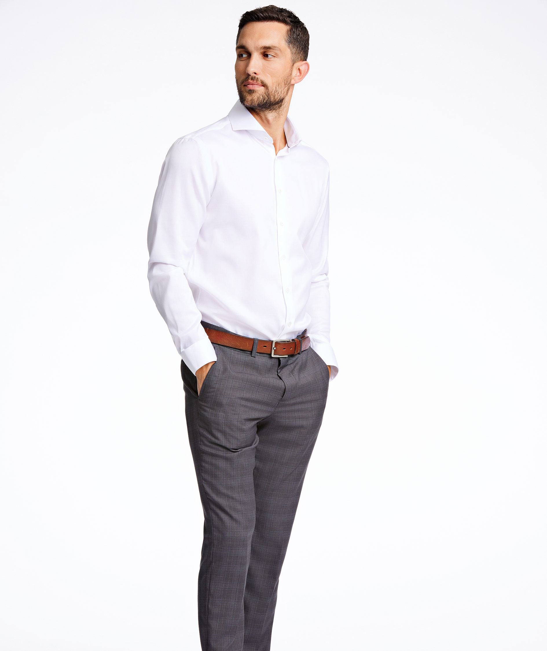 Lindbergh Twill slim fit shirt, White, large image number 1