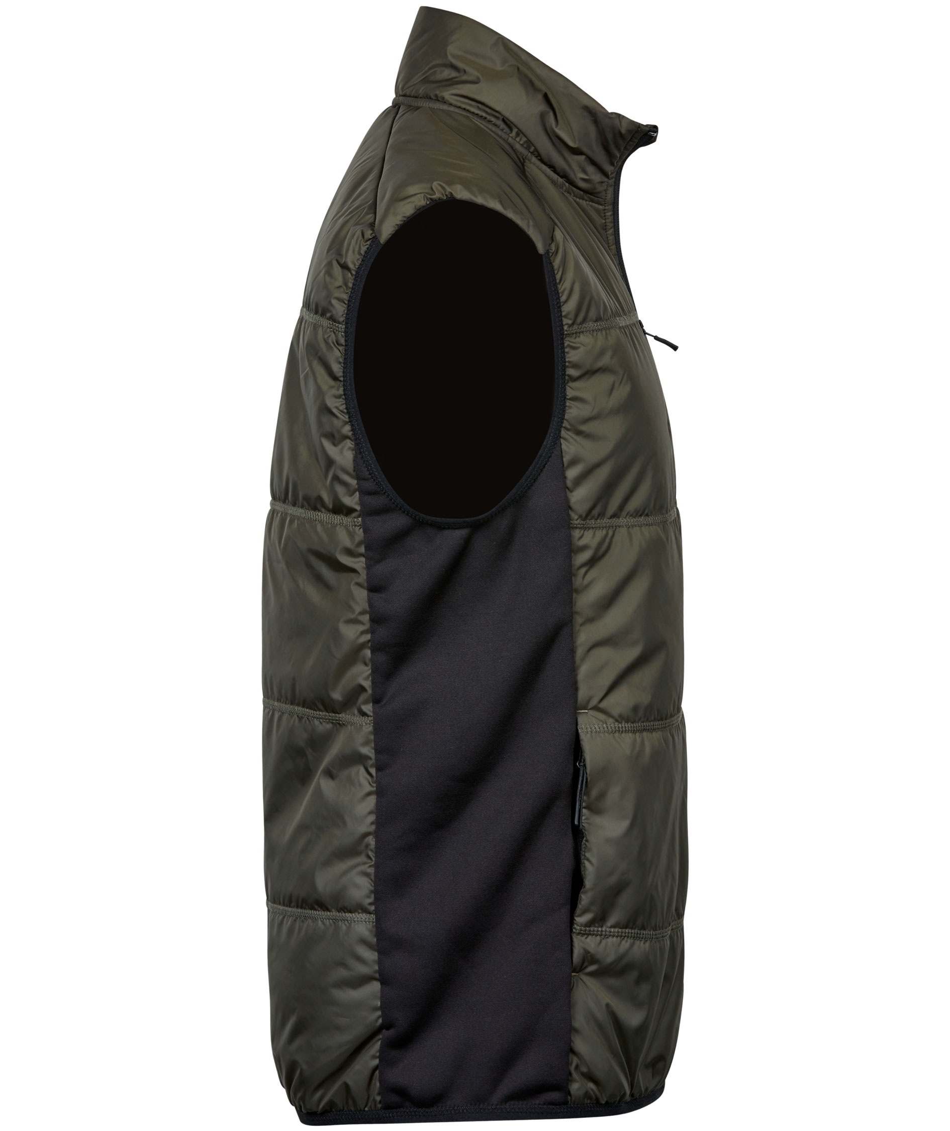 Tee Jays hybrid stretch quilted vest, Deep Green/Black, large image number 3