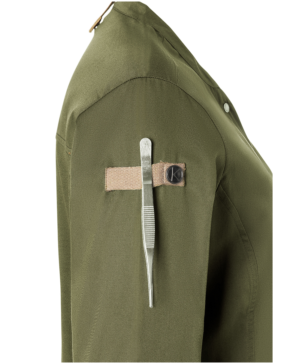 Karlowsky Green-Generation women's chefs jacket, Moss green, large image number 6