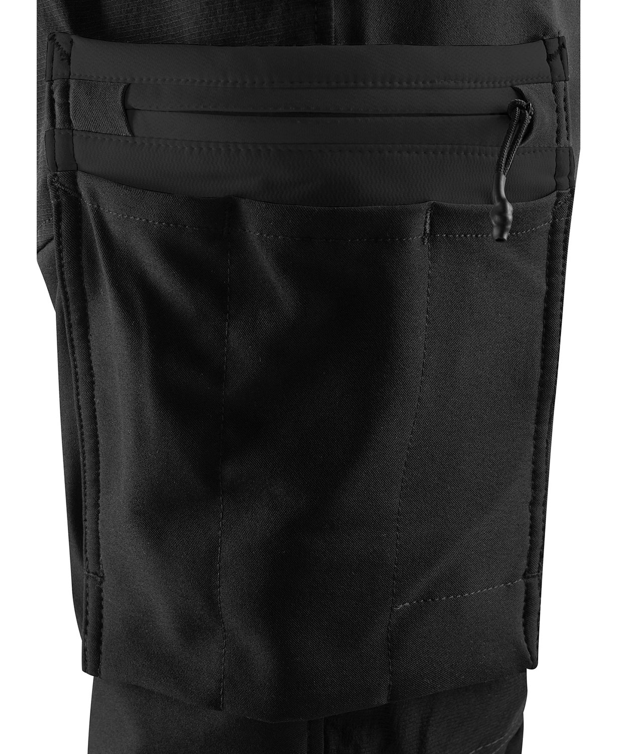 Fristads arbetsbyxa 2653 LWS full stretch, Svart/Varselgul, large image number 4